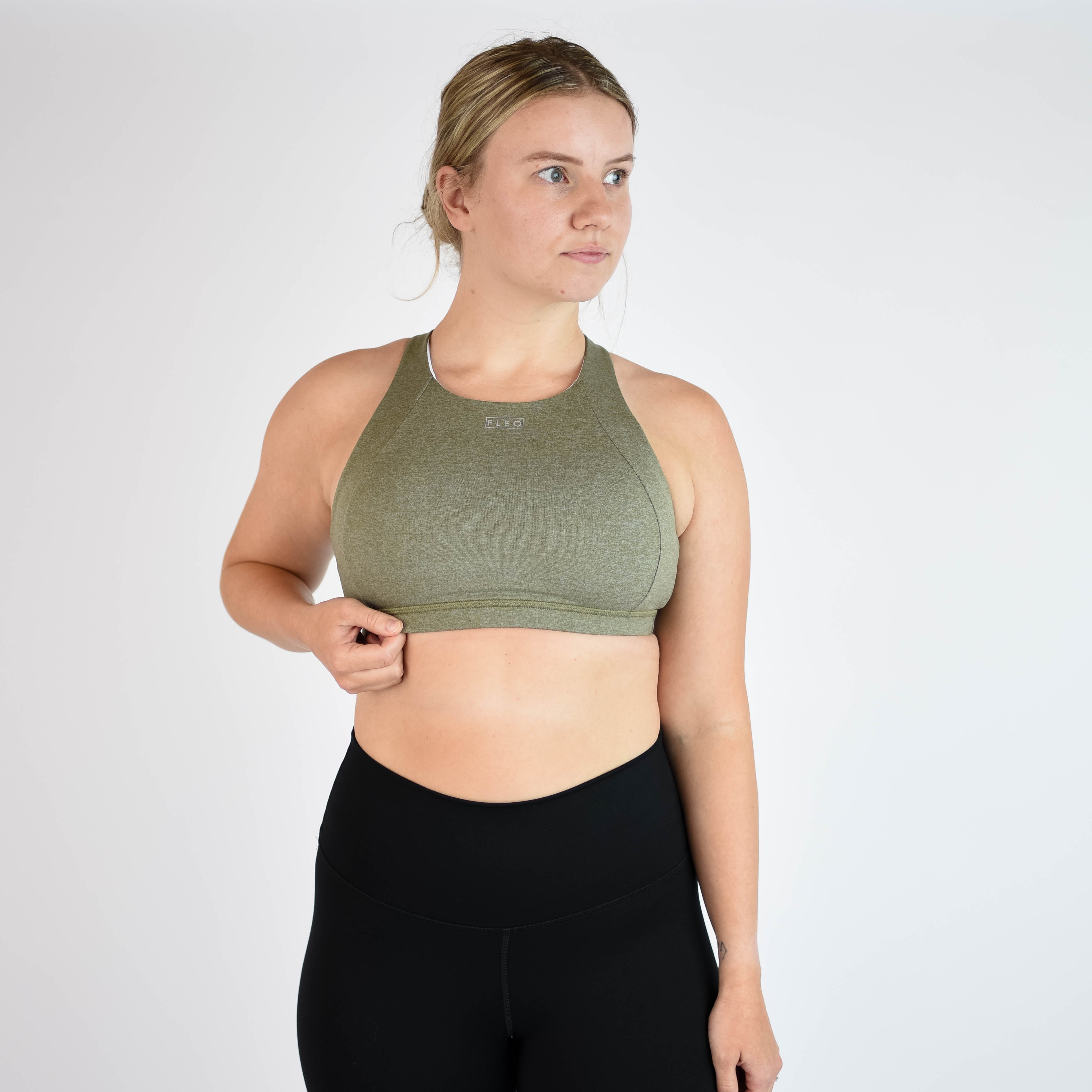 FLEO Jourdaine Sports Bra Olive Shark