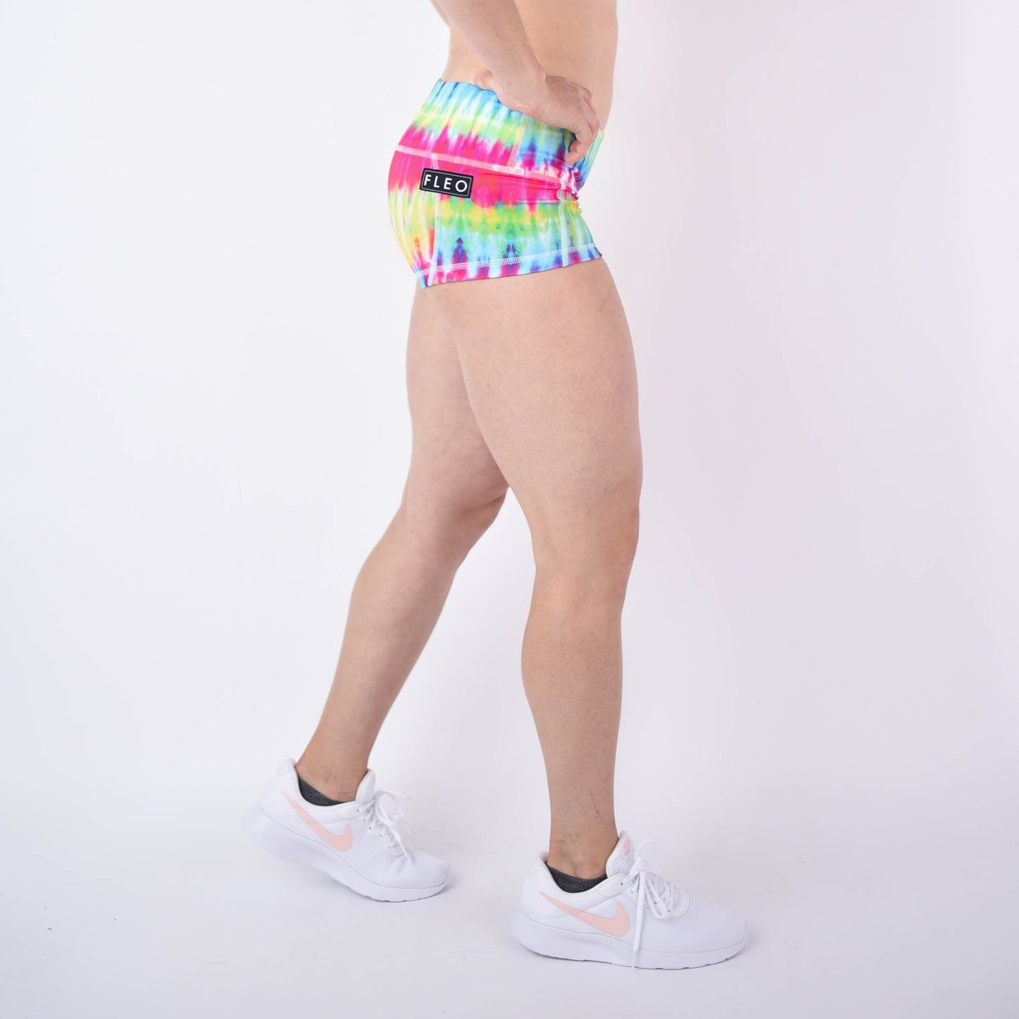 FLEO Rainbow Tie Dye Shorts (Low-rise Contour) - 9 for 9