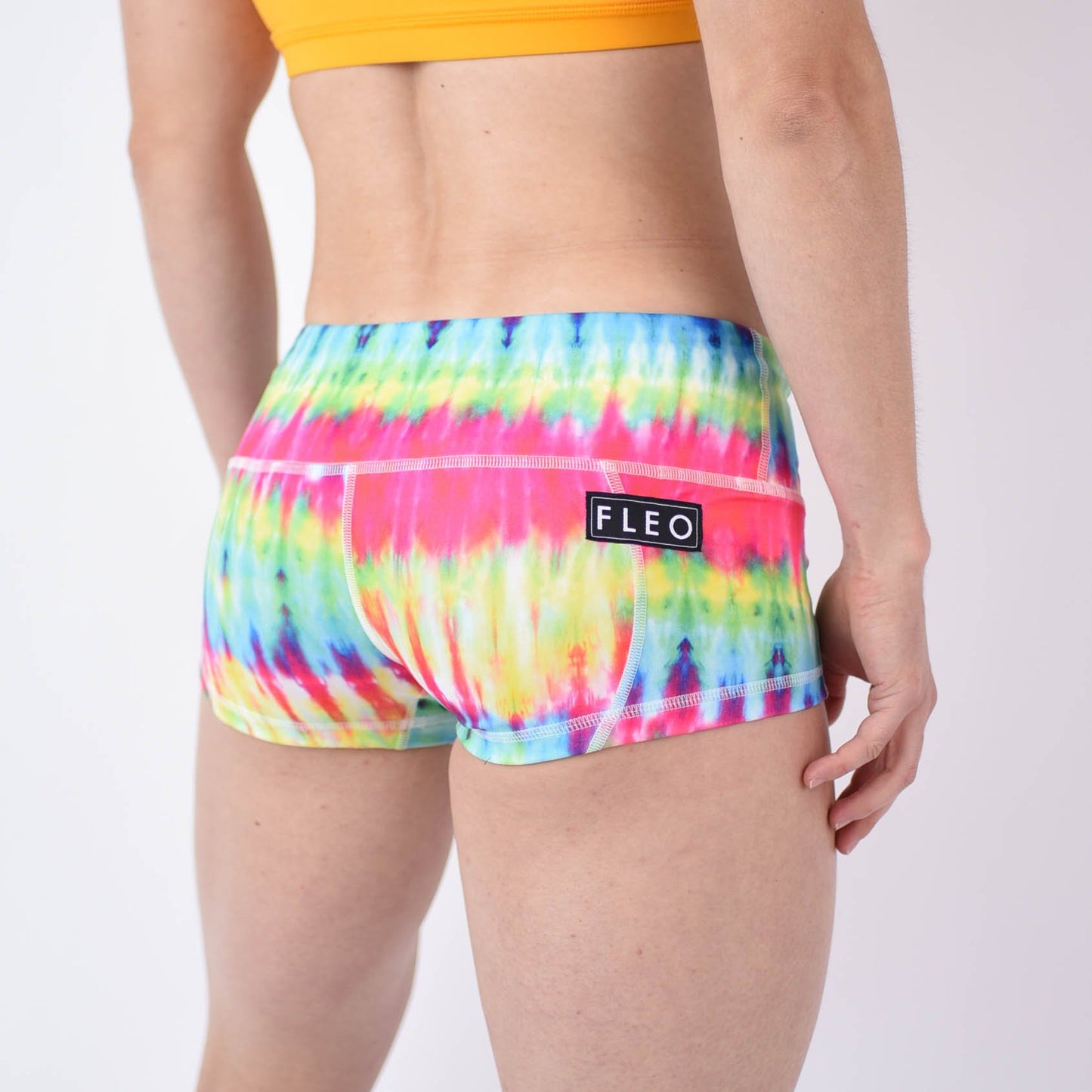 FLEO Rainbow Tie Dye Shorts (Low-rise Contour) - 9 for 9