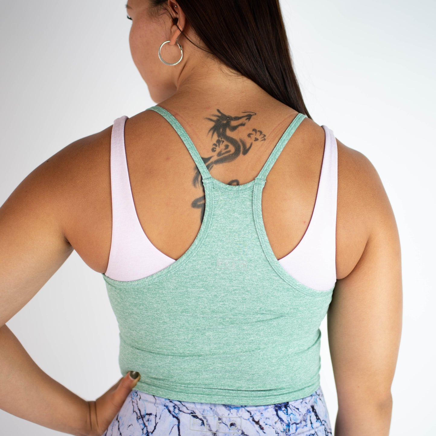 FLEO Switch Up Crop Tank - Beryl Frost