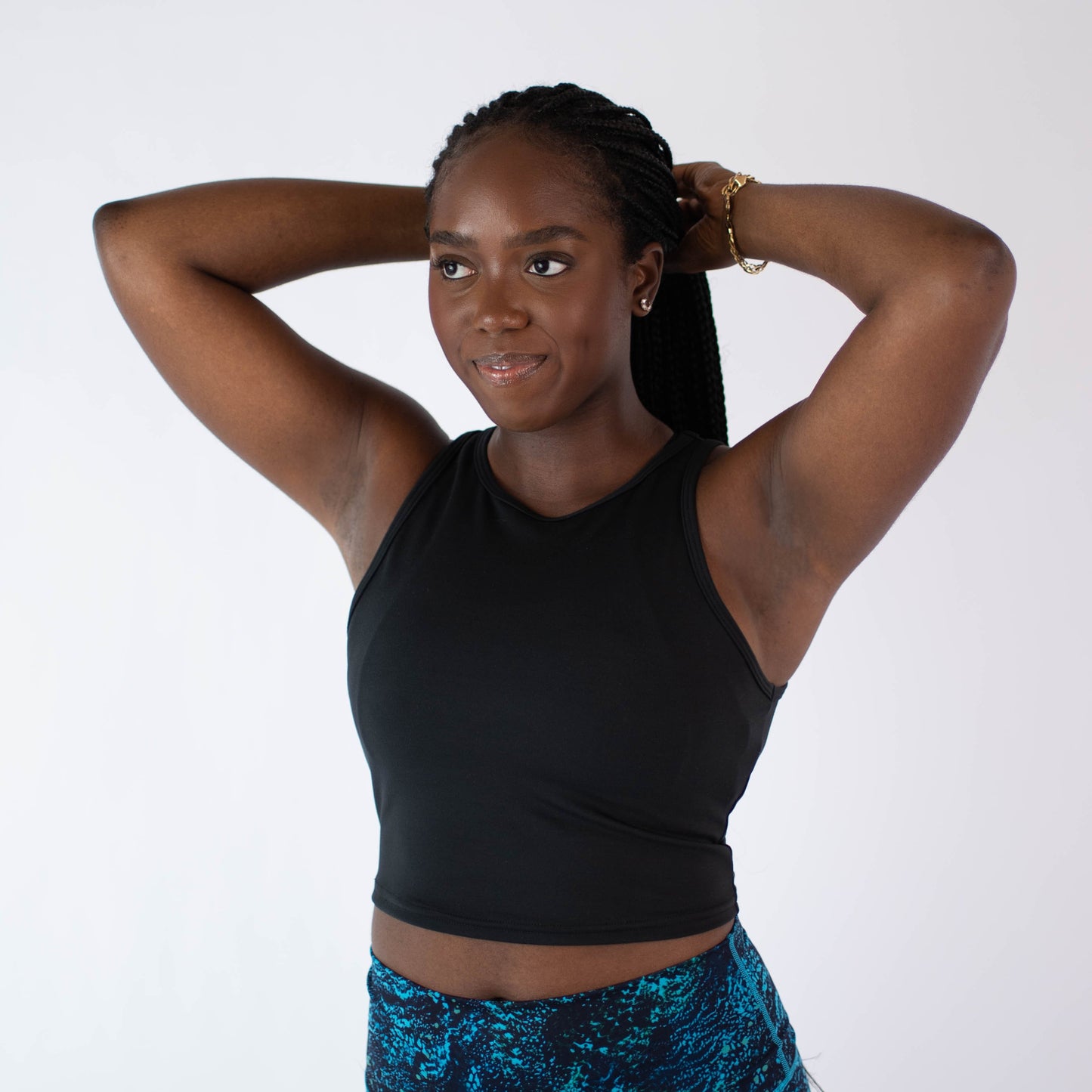 FLEO Tempo Crop Tank - Black
