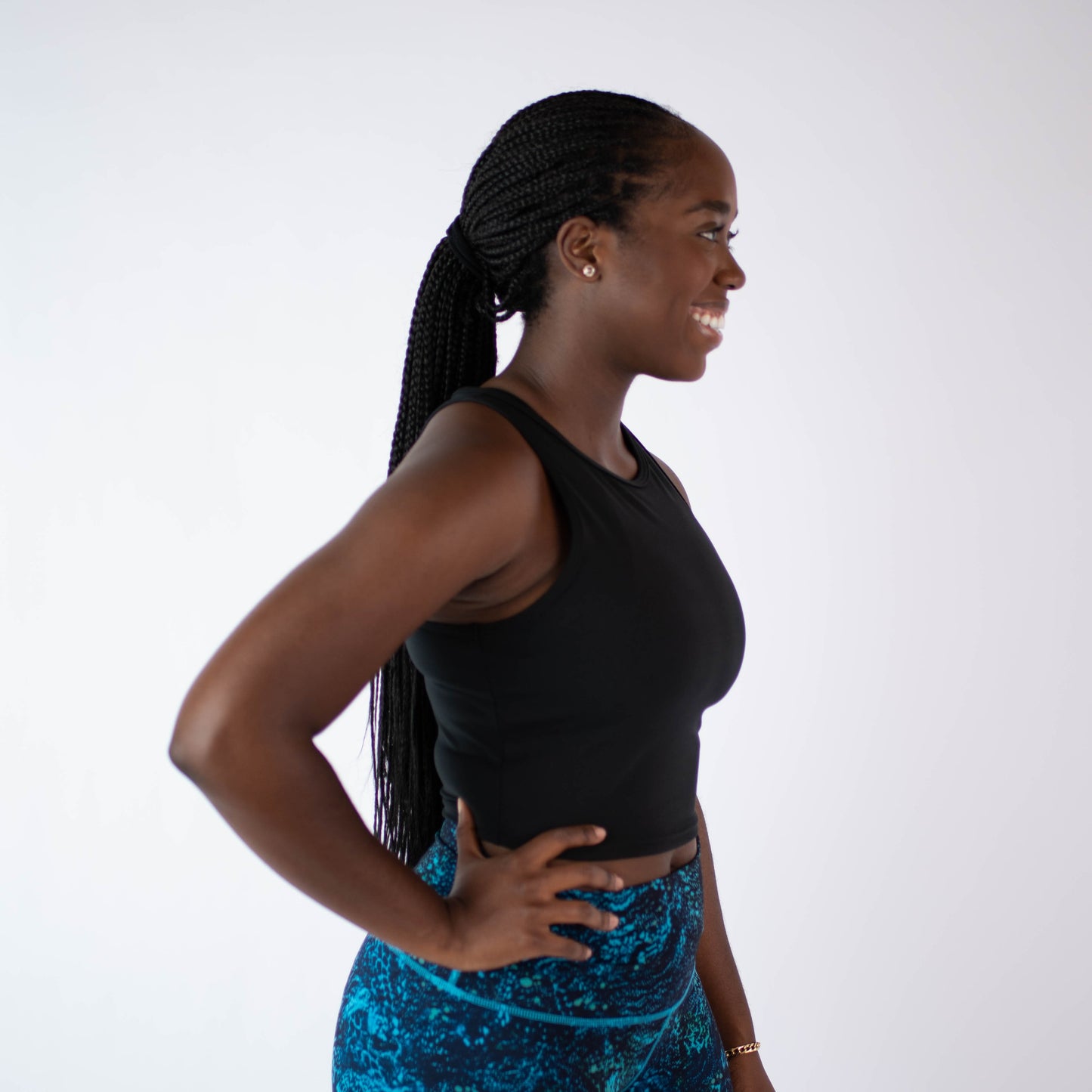 FLEO Tempo Crop Tank - Black