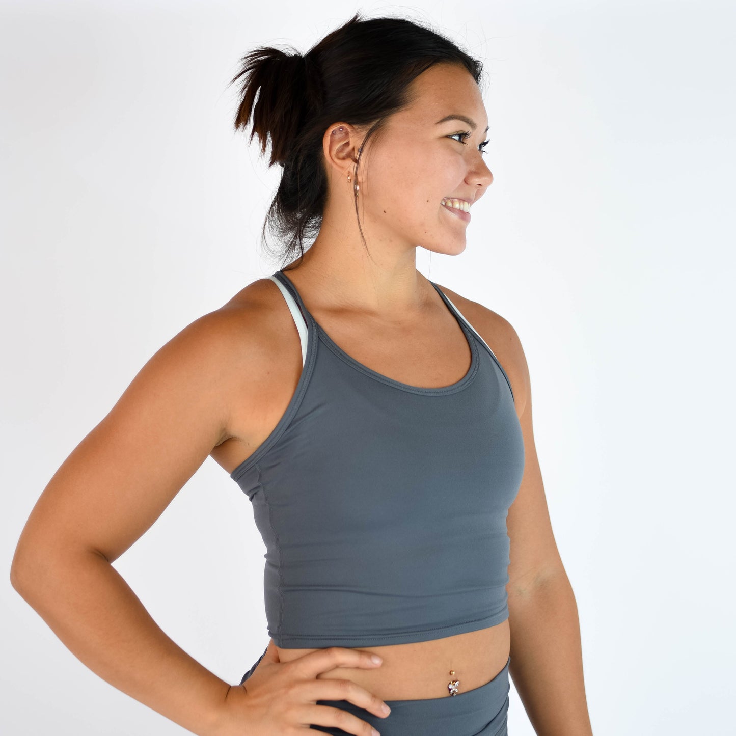 FLEO Switch Up Crop Tank - Castlerock