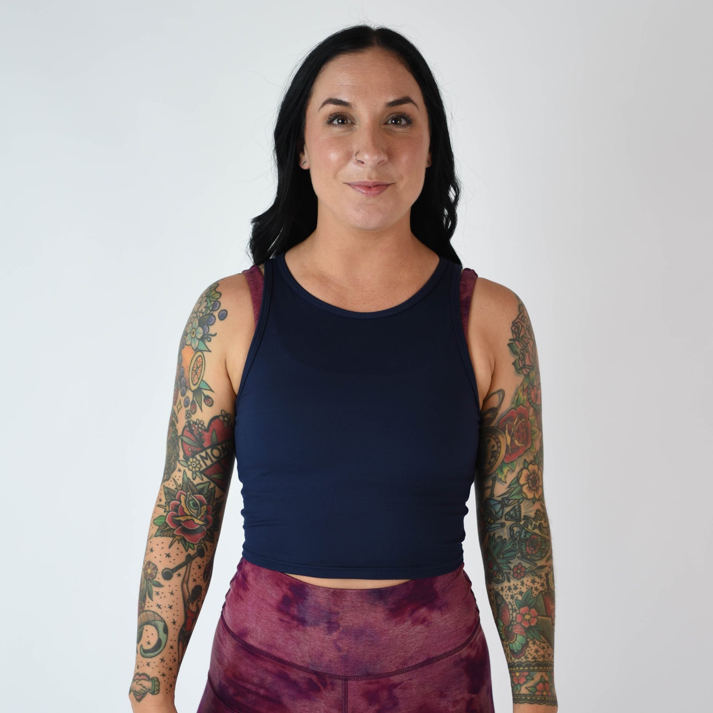 FLEO Tempo Crop Tank - Classic Navy