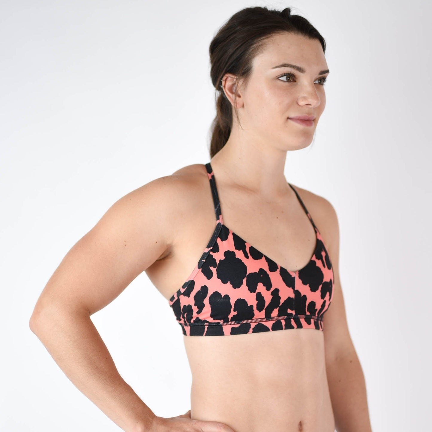 FLEO Reinette Sports Bra - Coral Leopard