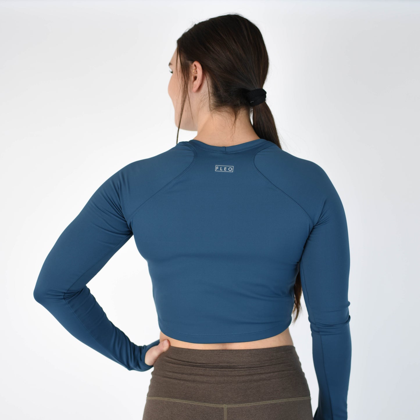 FLEO Foundation Long Sleeve Crop - Sailor Blue