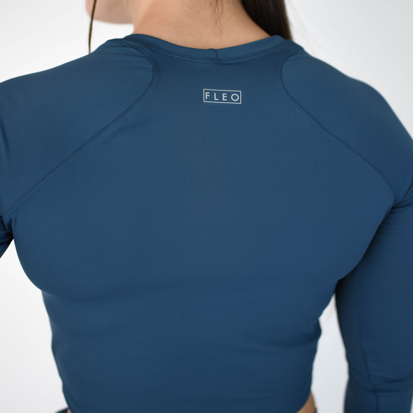 FLEO Foundation Long Sleeve Crop - Sailor Blue
