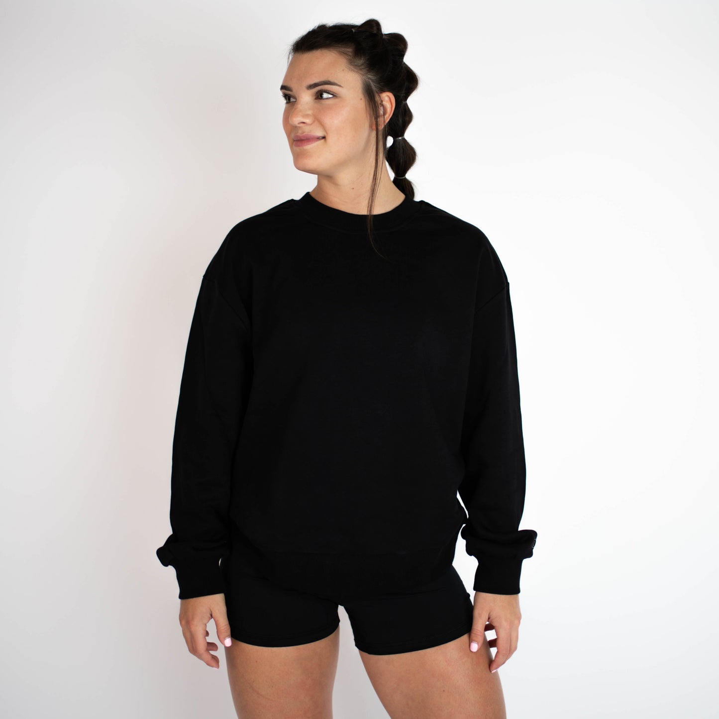 FLEO Just Right Oversized Crew - Black