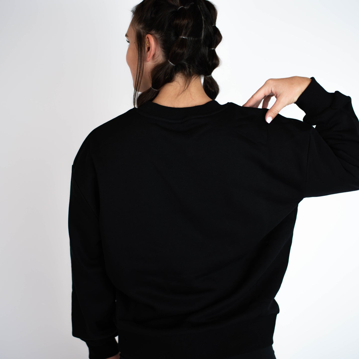 FLEO Just Right Oversized Crew - Black