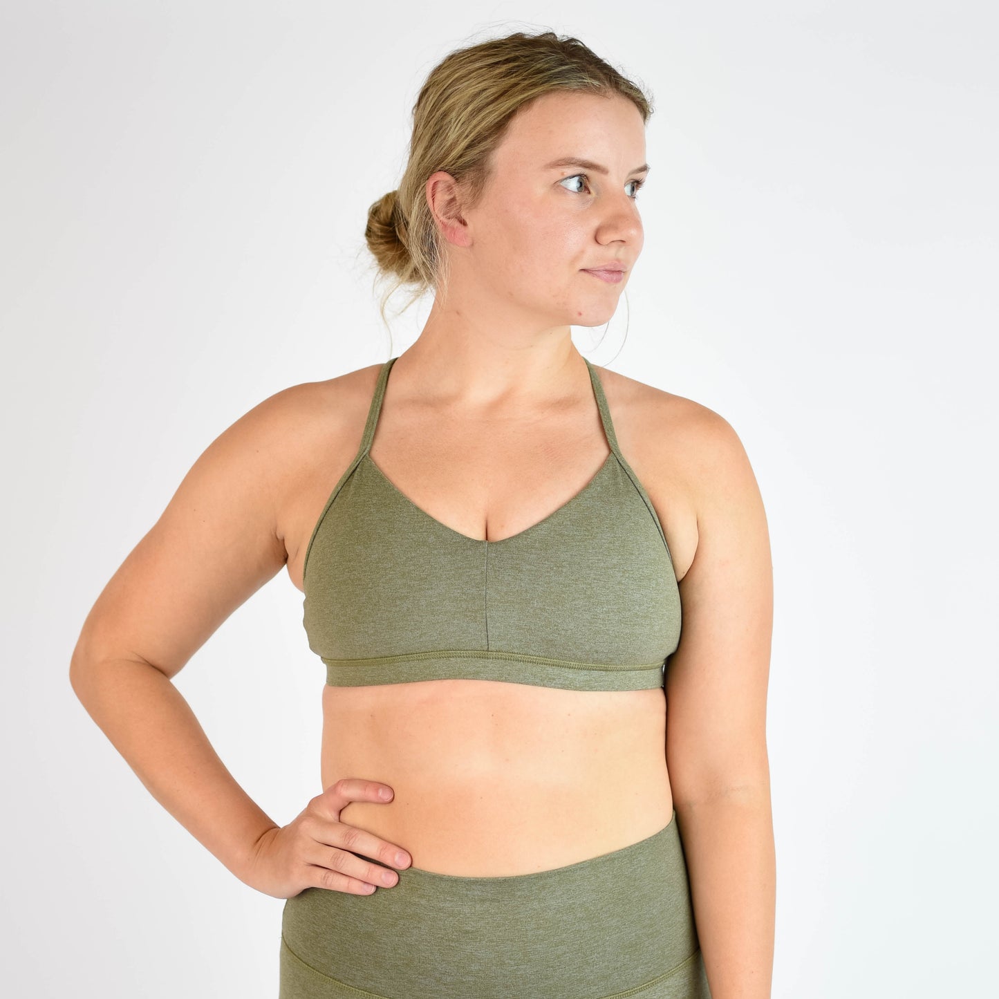 FLEO Reinette Sports Bra - Olive Shark
