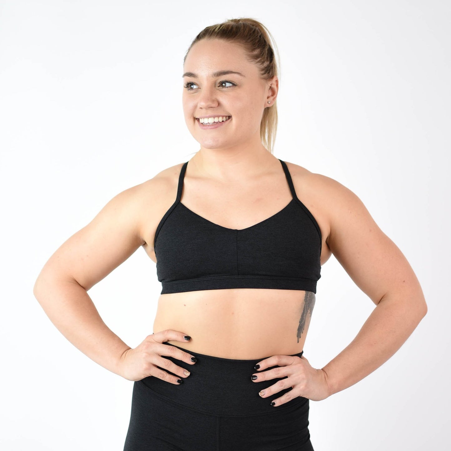 FLEO Reinette Sports Bra - Heather Black - 9 for 9