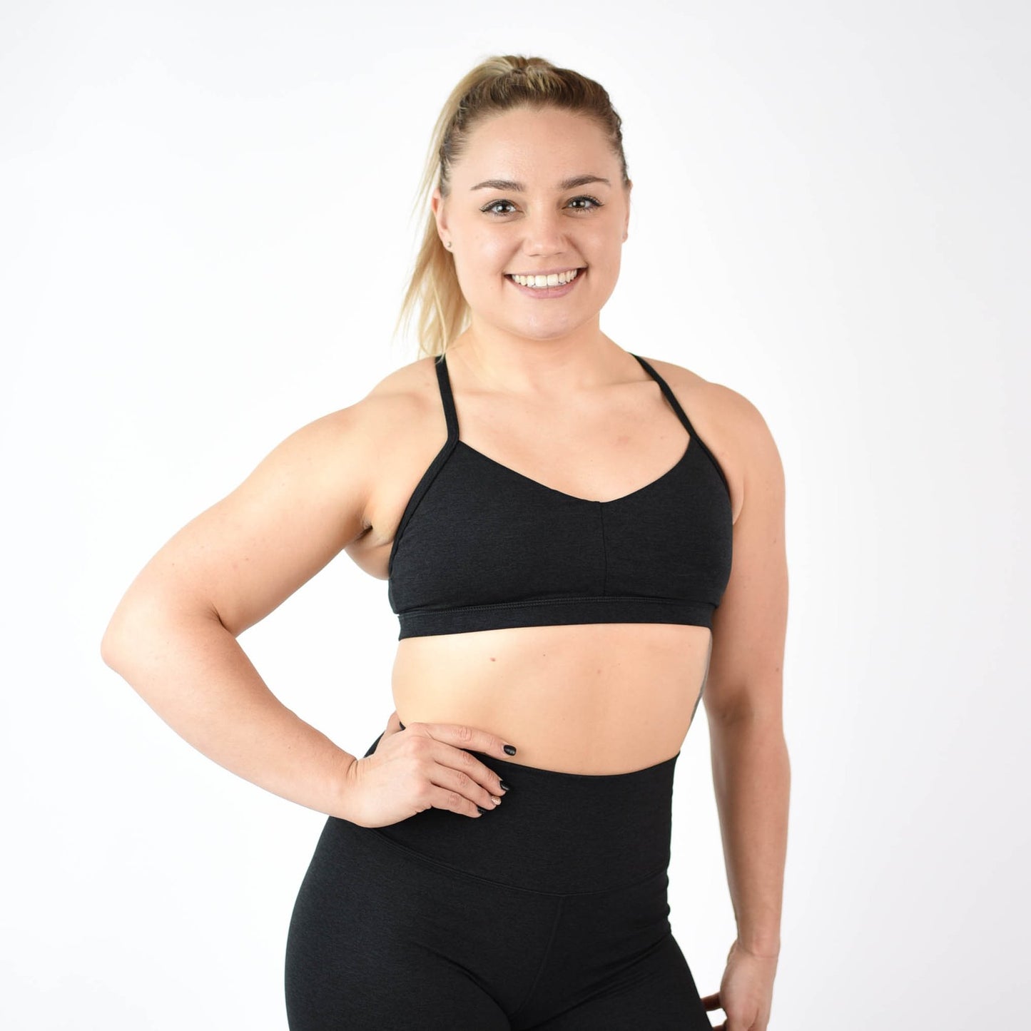 FLEO Reinette Sports Bra - Heather Black - 9 for 9