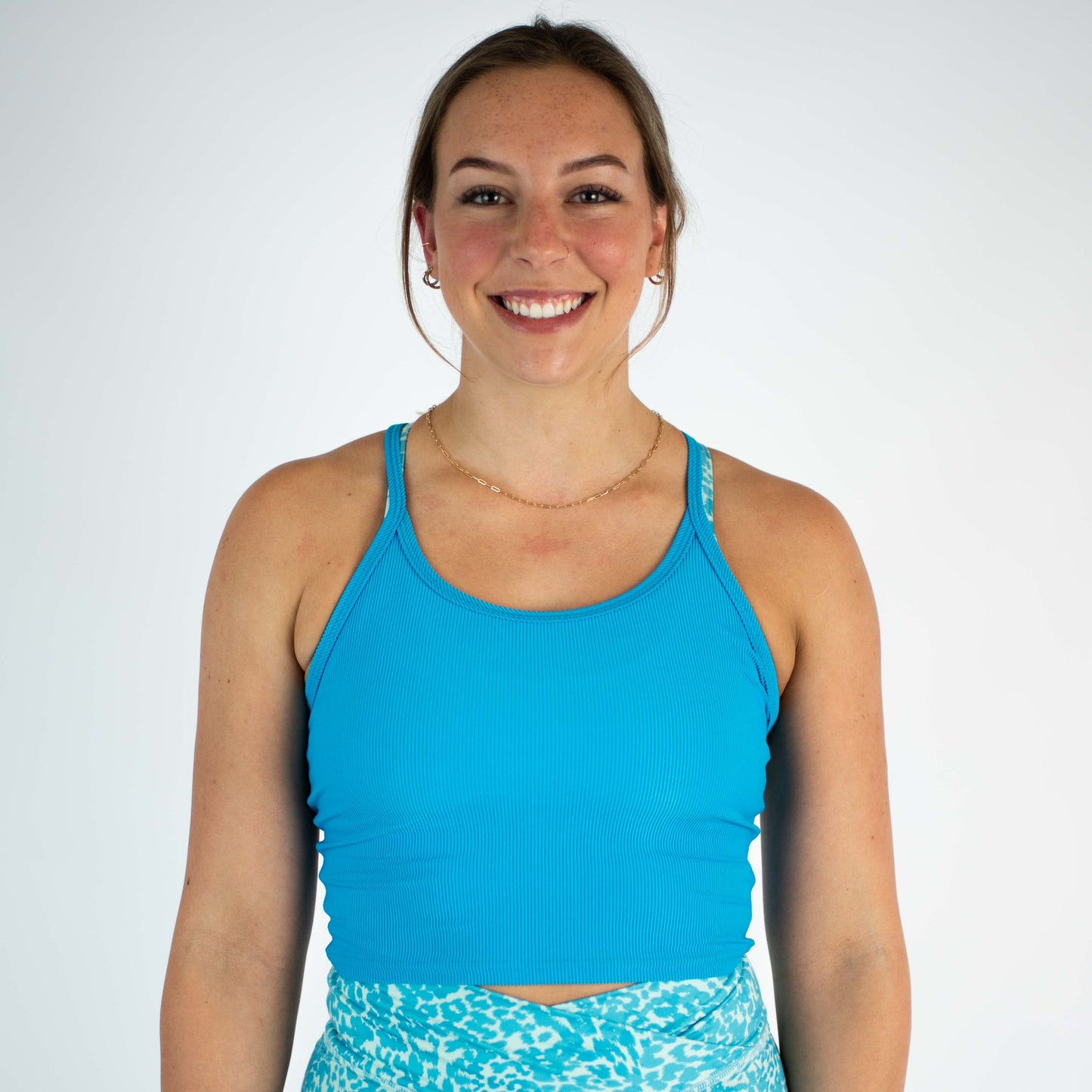 FLEO Switch Up Crop Tank - Turquoise