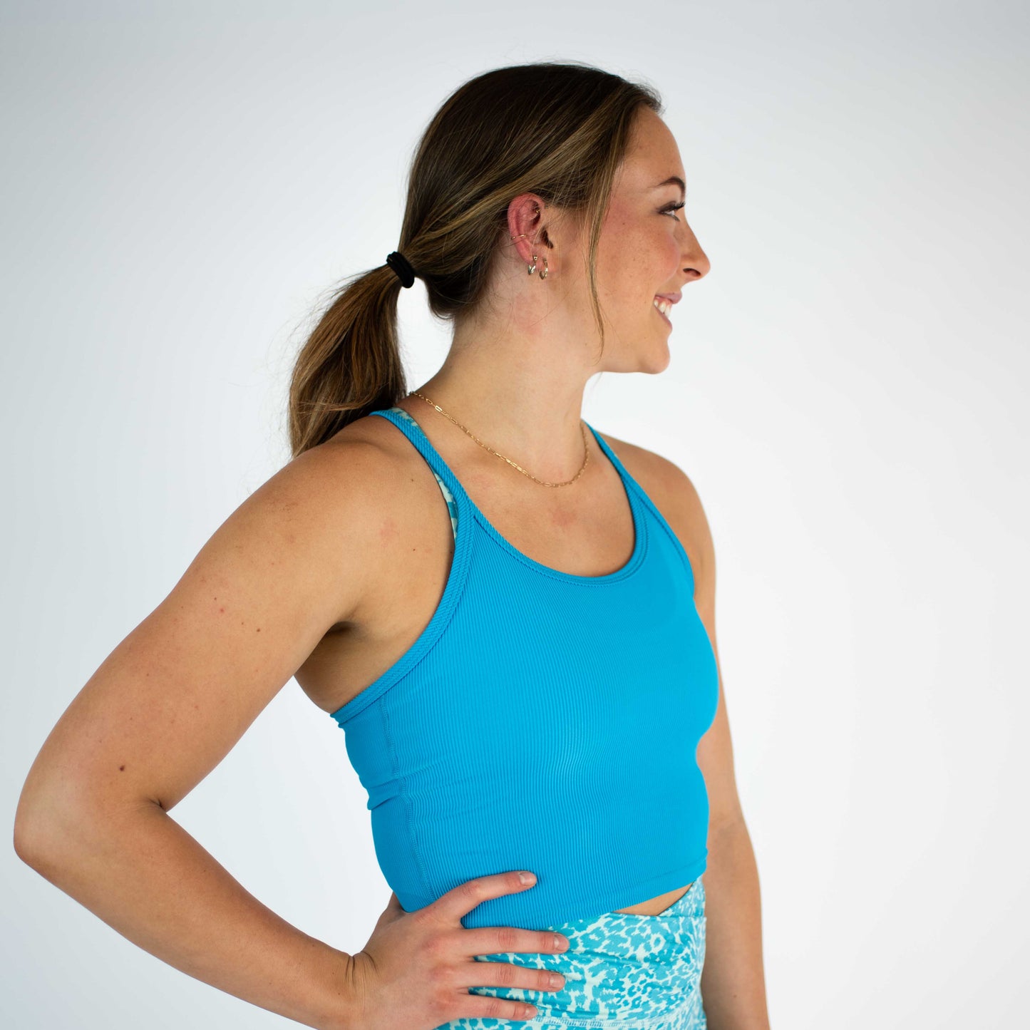 FLEO Switch Up Crop Tank - Turquoise