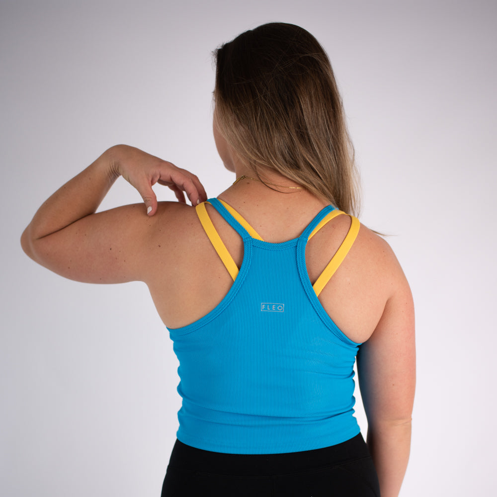 FLEO Switch Up Crop Tank - Turquoise
