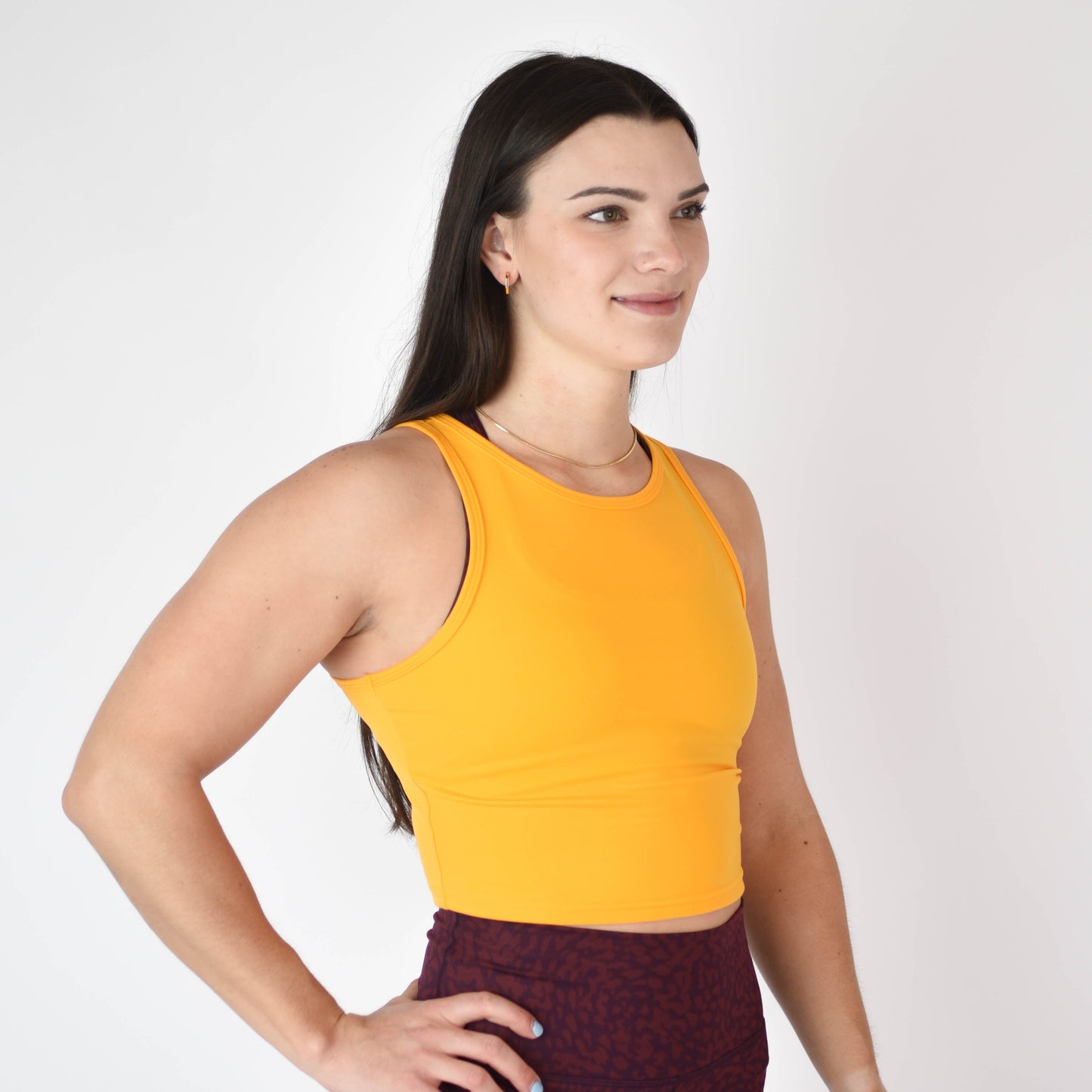 FLEO Tempo Crop Tank - Saffron