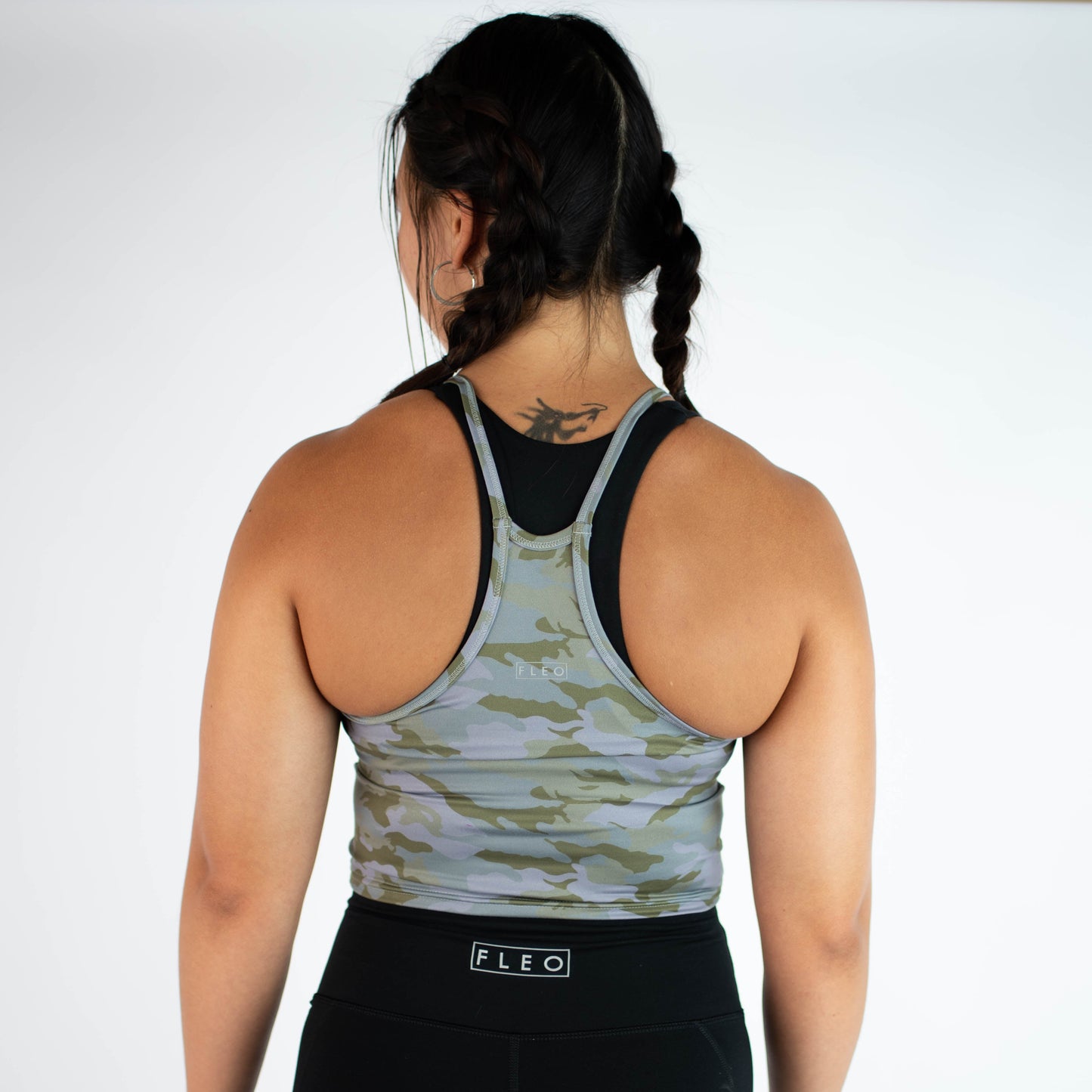 FLEO Switch Up Crop Tank - Cadence Camo