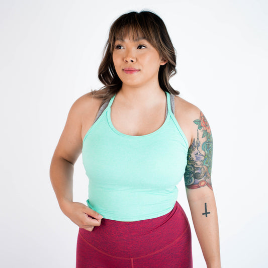 FLEO Switch Up Crop Tank - Biscay Green