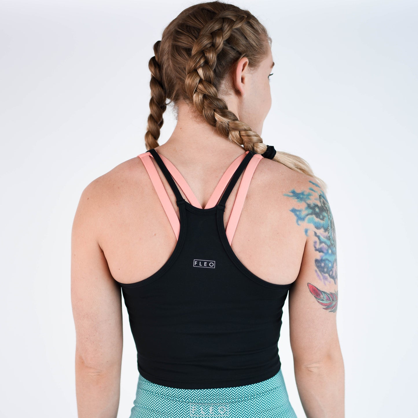 FLEO Switch Up Crop Tank - Black (Bounce)