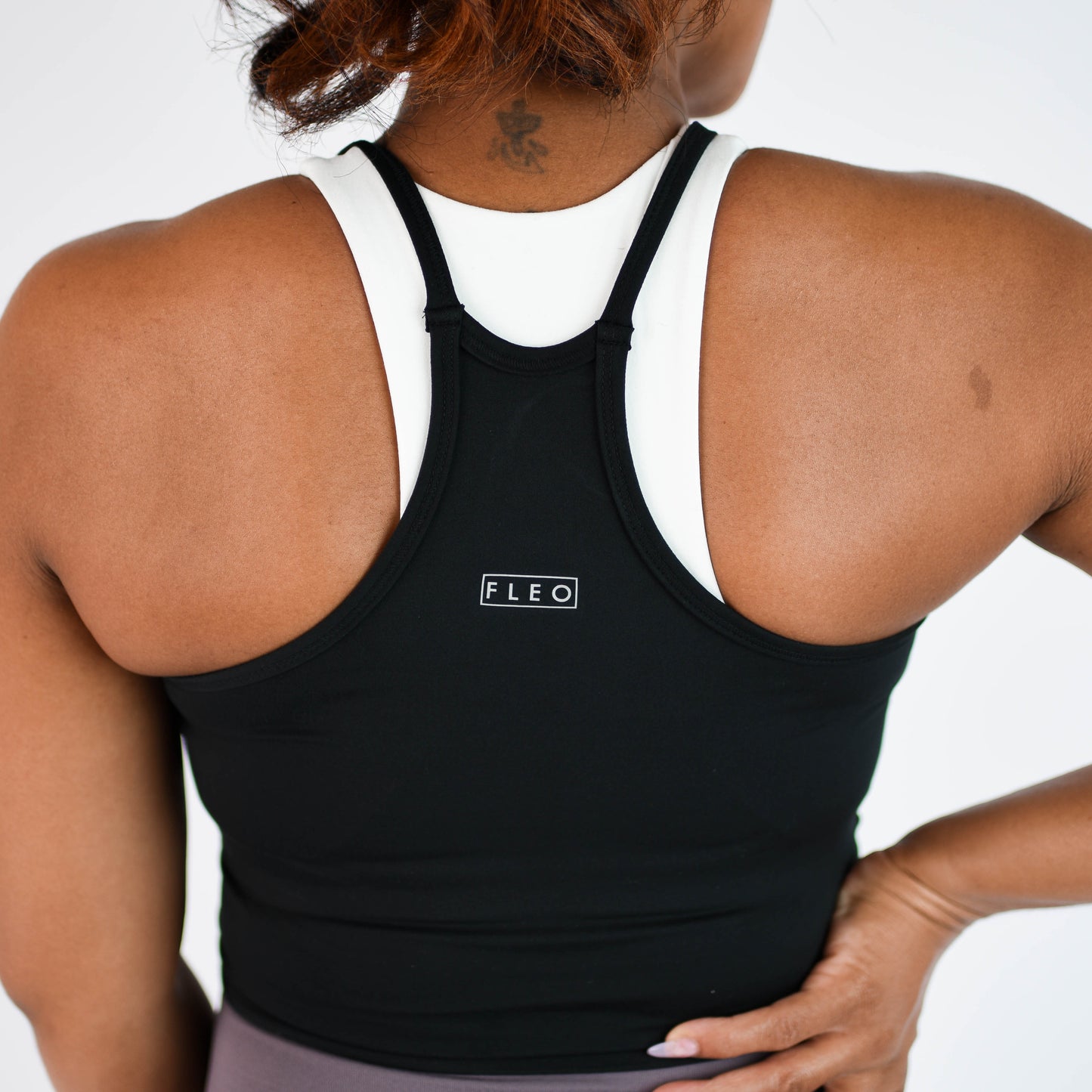 FLEO Switch Up Crop Tank - Black (Bounce)