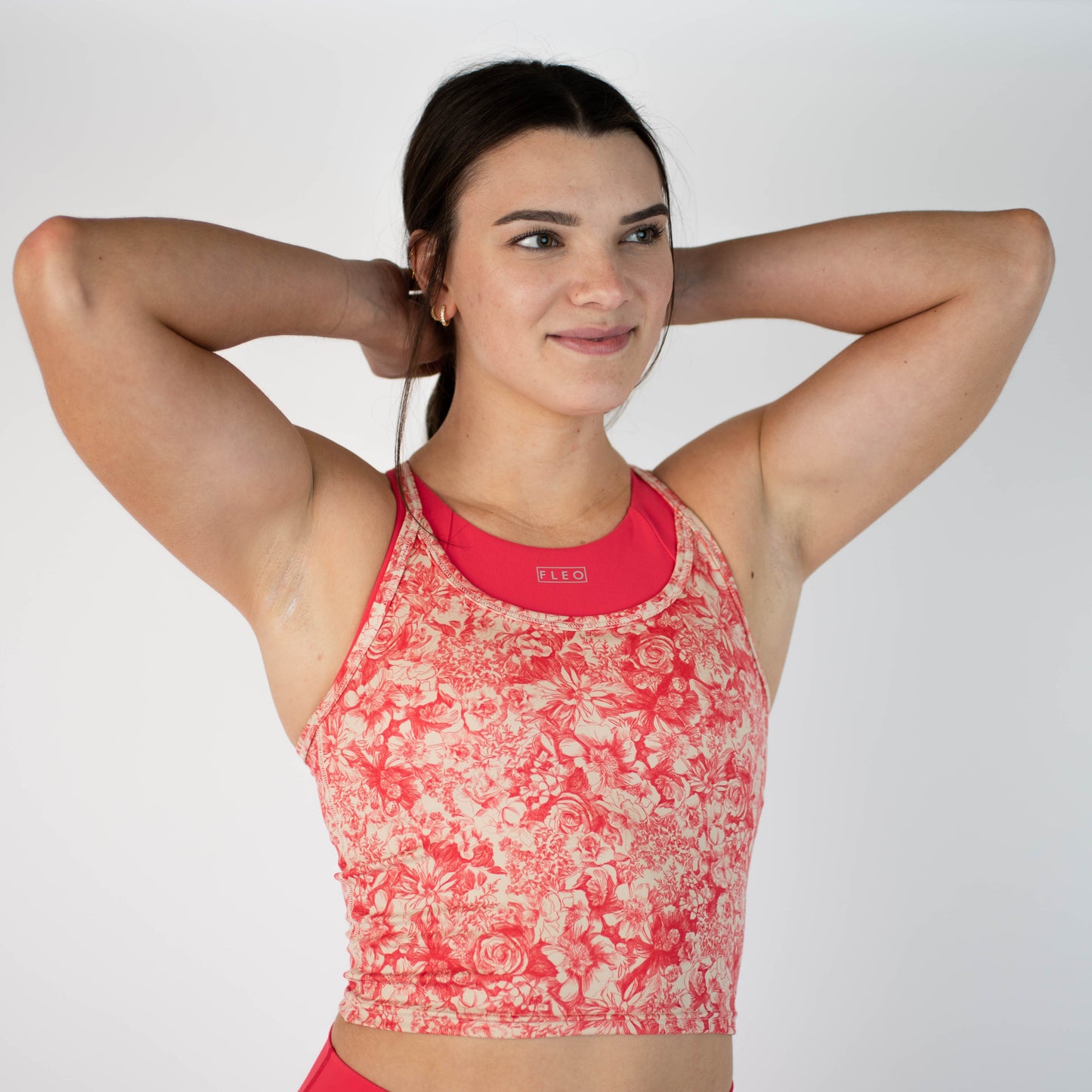 FLEO Switch Up Crop Tank - Flower Sketch