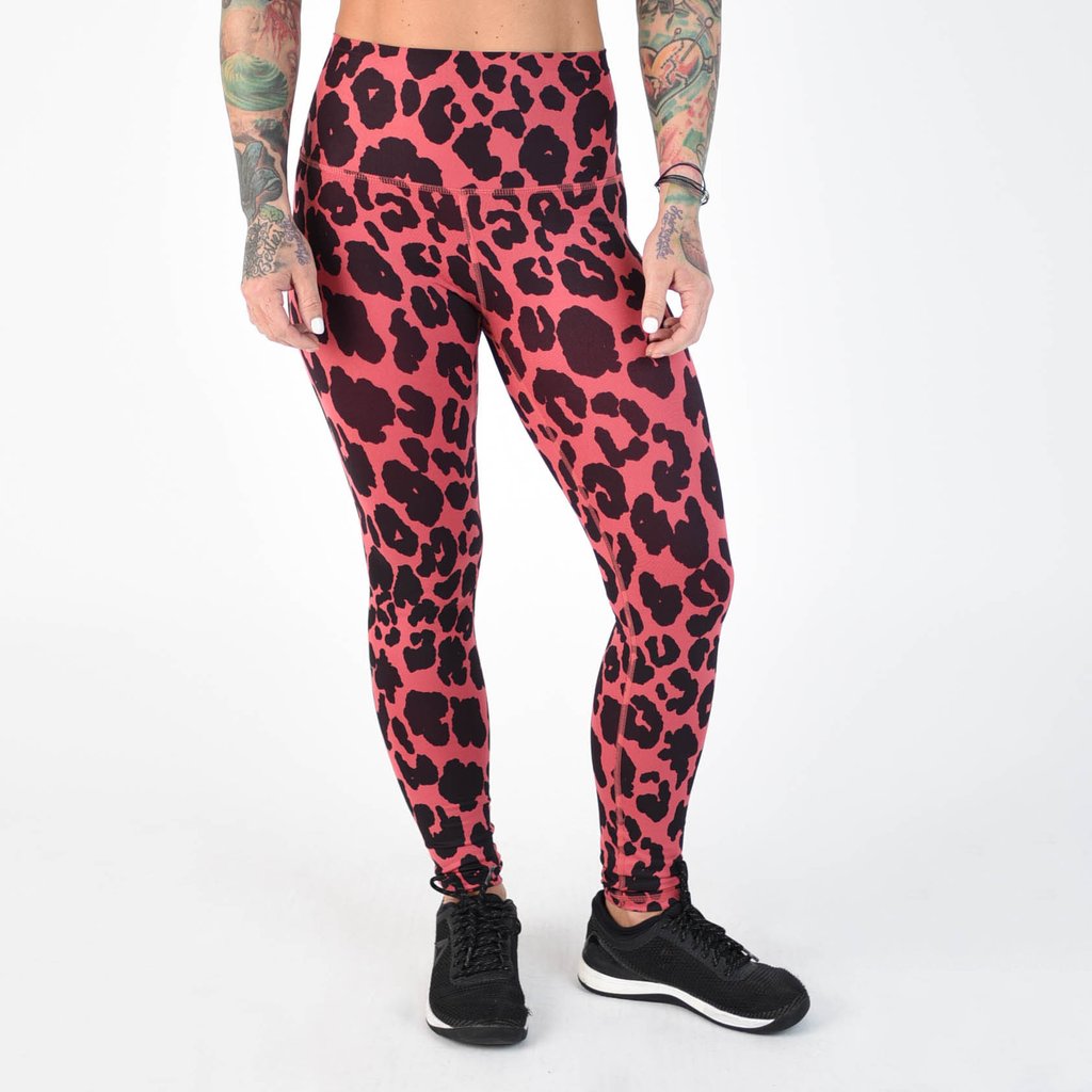 FLEO El Toro 25" Garnet Rose Leopard Leggings (Bounce) - 9 for 9