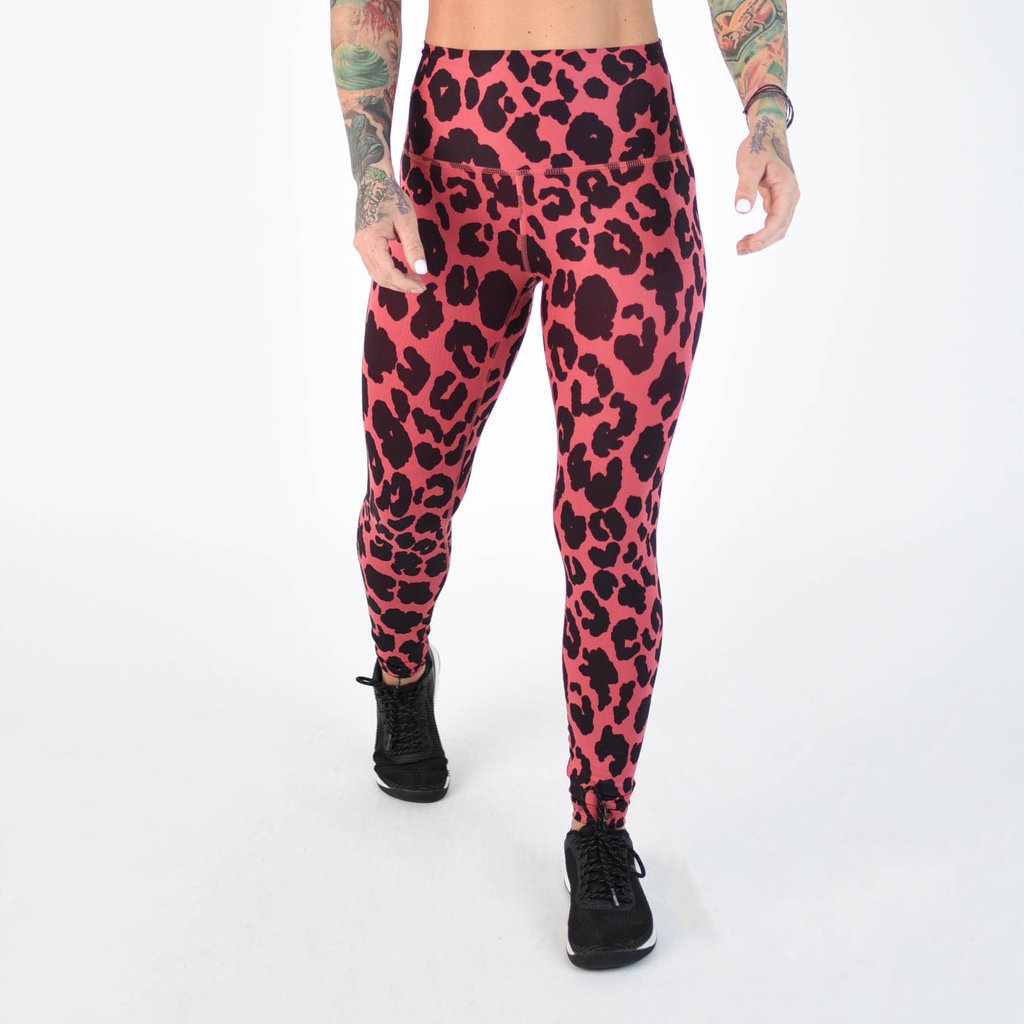 FLEO El Toro 25" Garnet Rose Leopard Leggings (Bounce) - 9 for 9
