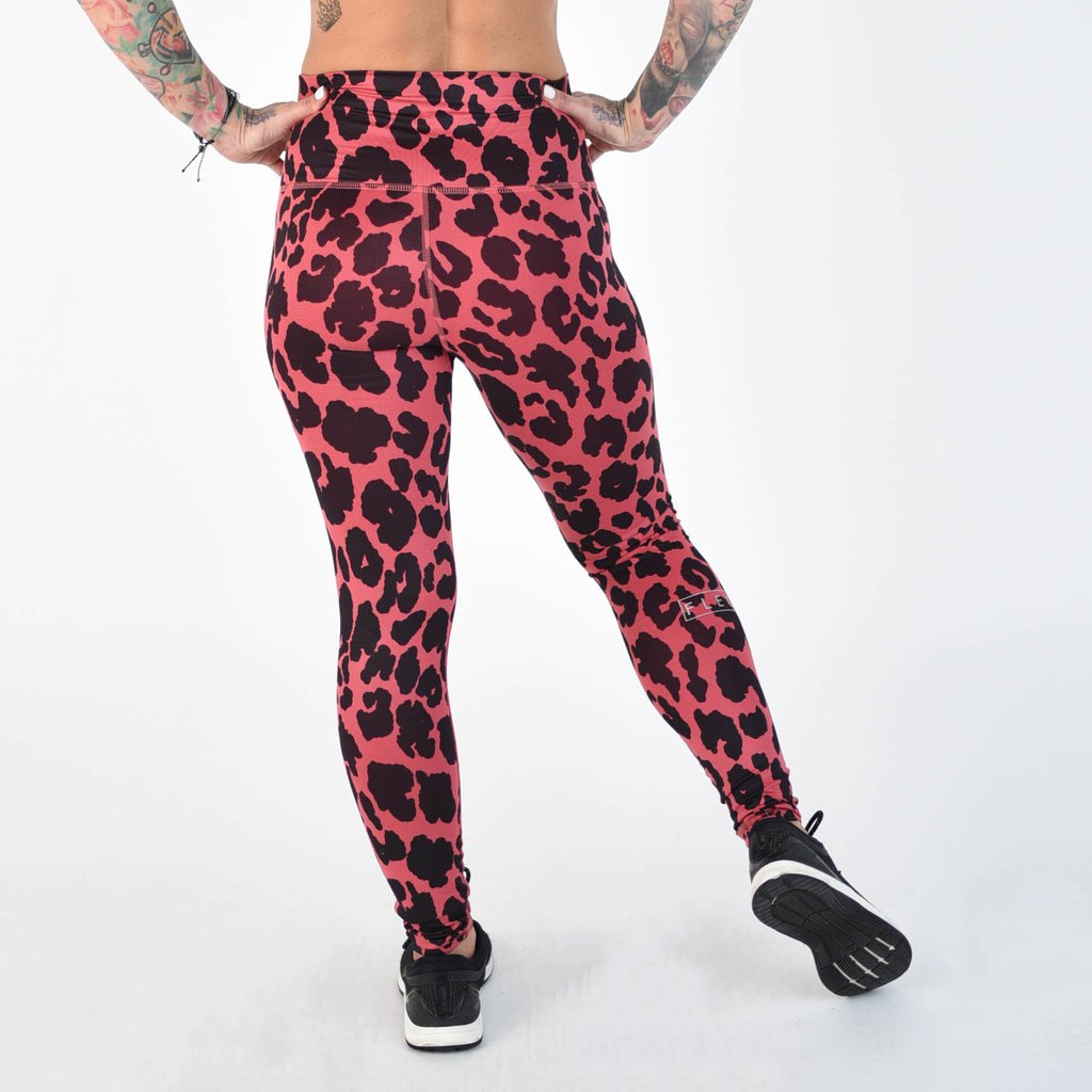 FLEO El Toro 25" Garnet Rose Leopard Leggings (Bounce) - 9 for 9