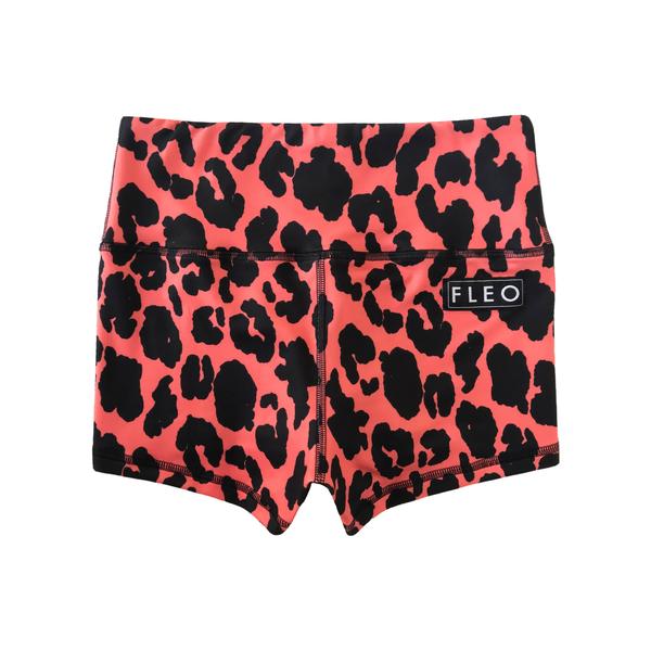 FLEO Coral Leopard Shorts (High-rise Original) - 9 for 9