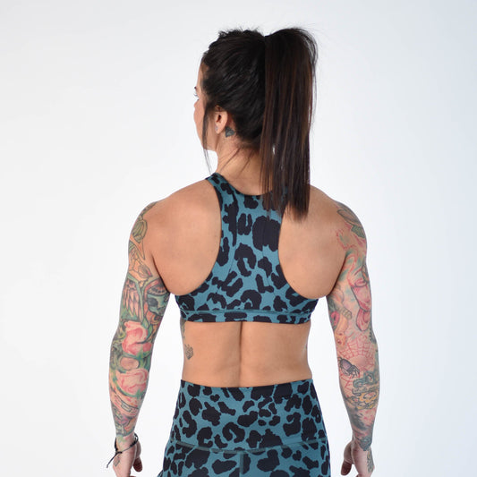 FLEO Jourdaine Sports Bra - Mediterranean Leopard x Maddy Forberg - 9 for 9