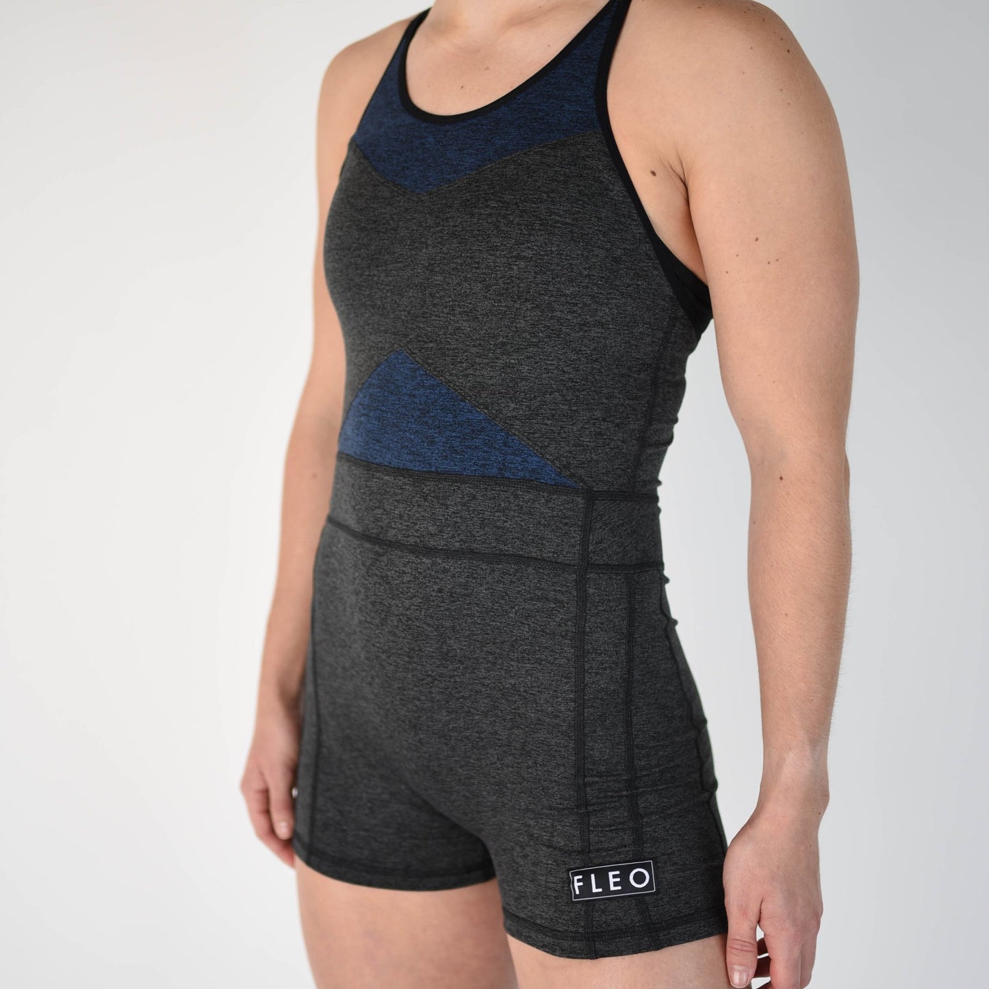 FLEO Singlet (Charcoal / Blue) - 9 for 9