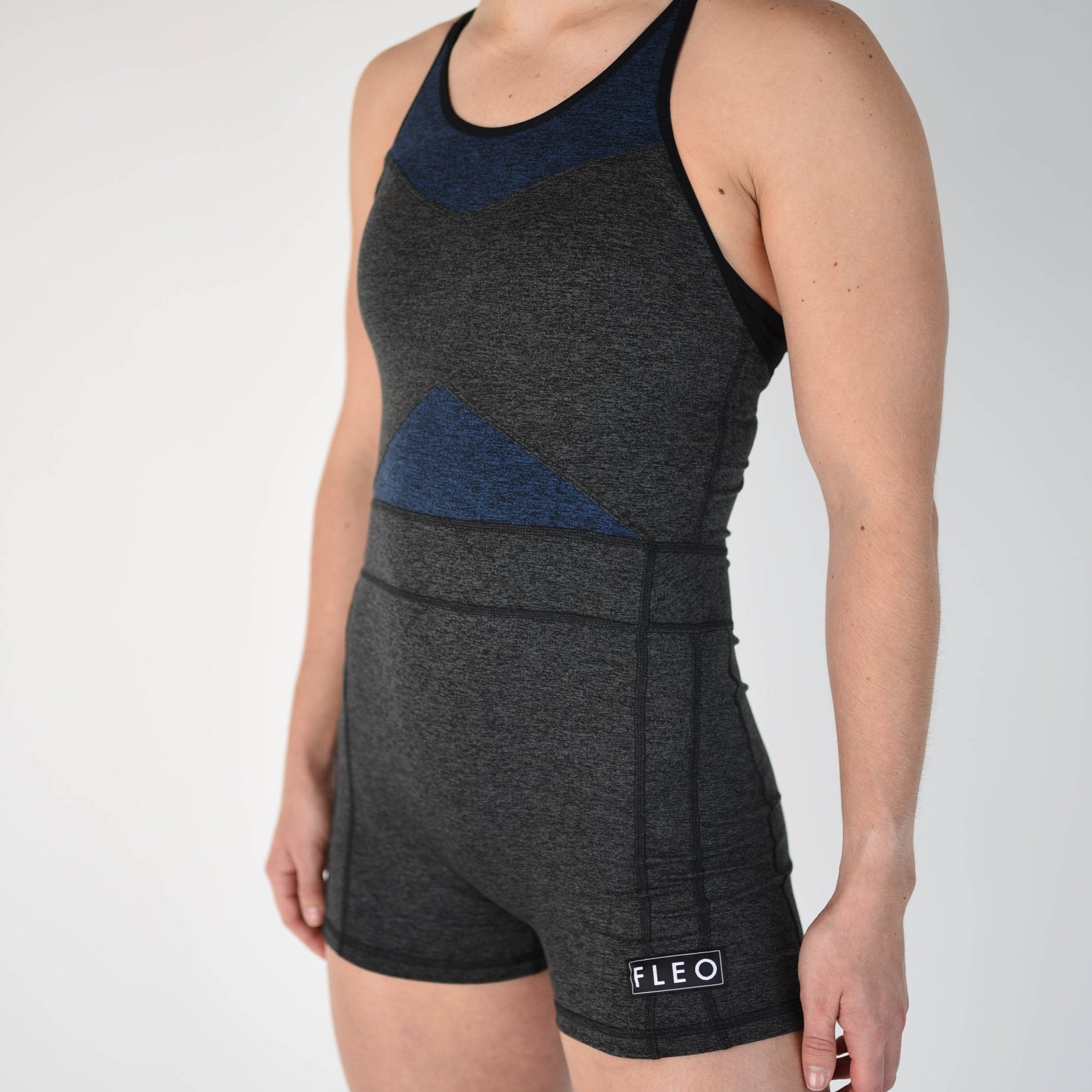 FLEO Singlet (Charcoal / Blue) - 9 for 9