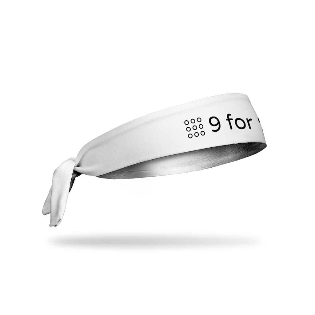 JUNK 9 for 9 White Headband (Flex Tie) - 9 for 9