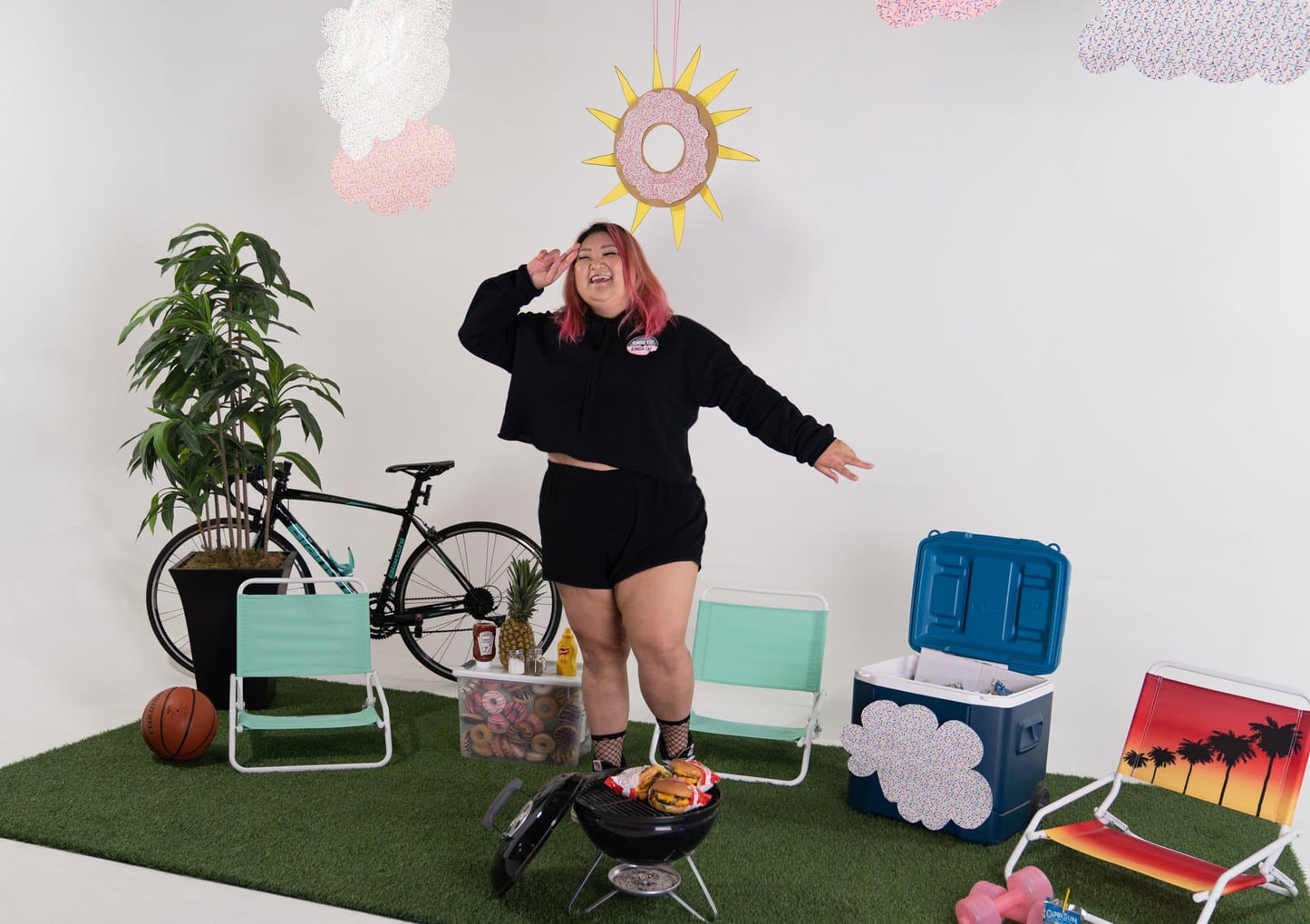 Kinda Fit Kinda Fat OG Donut Cropped Hoodie - 9 for 9