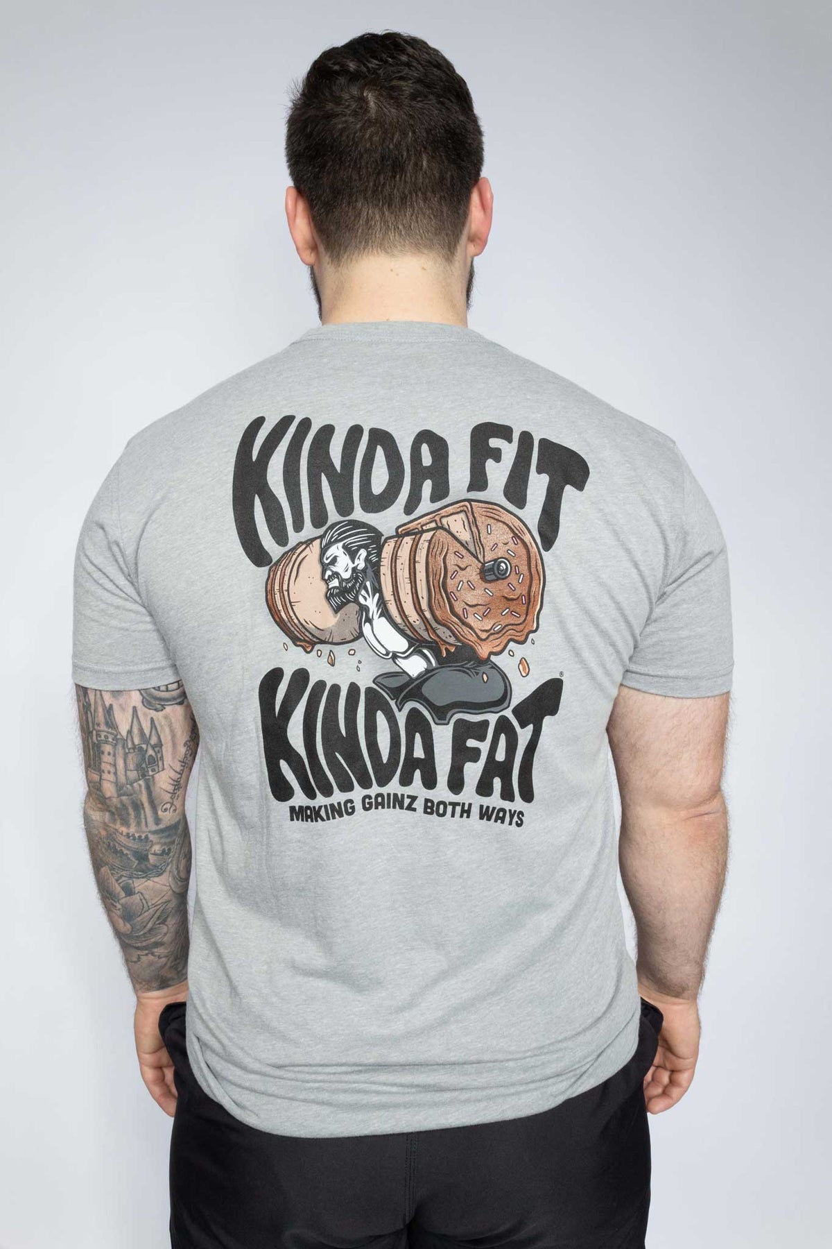 Kinda Fit Kinda Fat Choco Squat Tee (Grey)