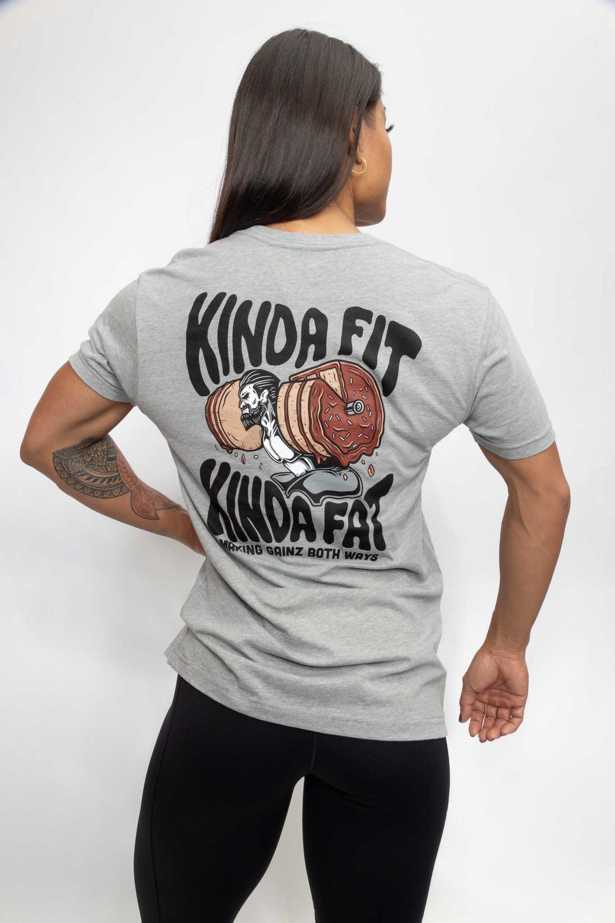 Kinda Fit Kinda Fat Choco Squat Tee (Grey)