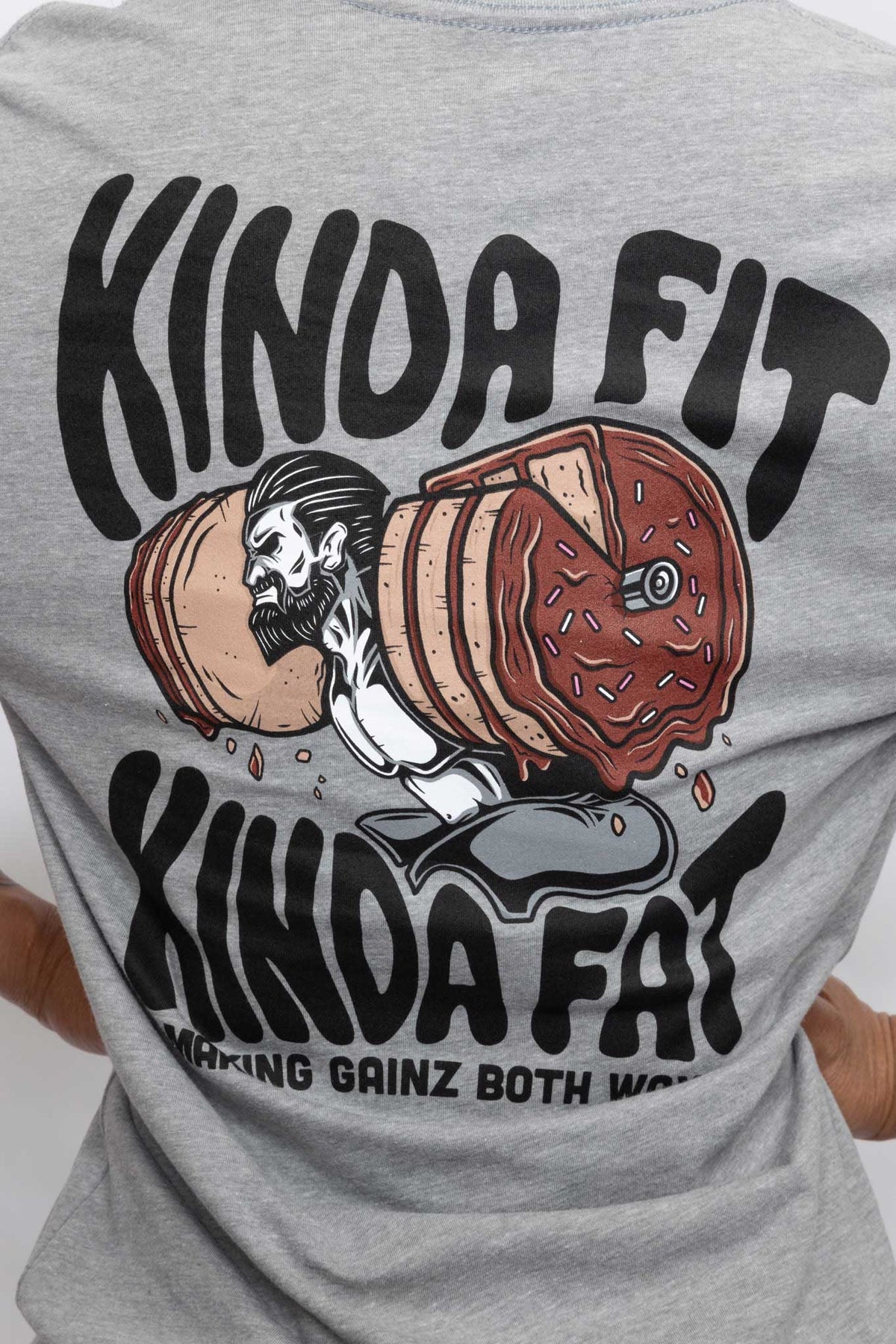 Kinda Fit Kinda Fat Choco Squat Tee (Grey)