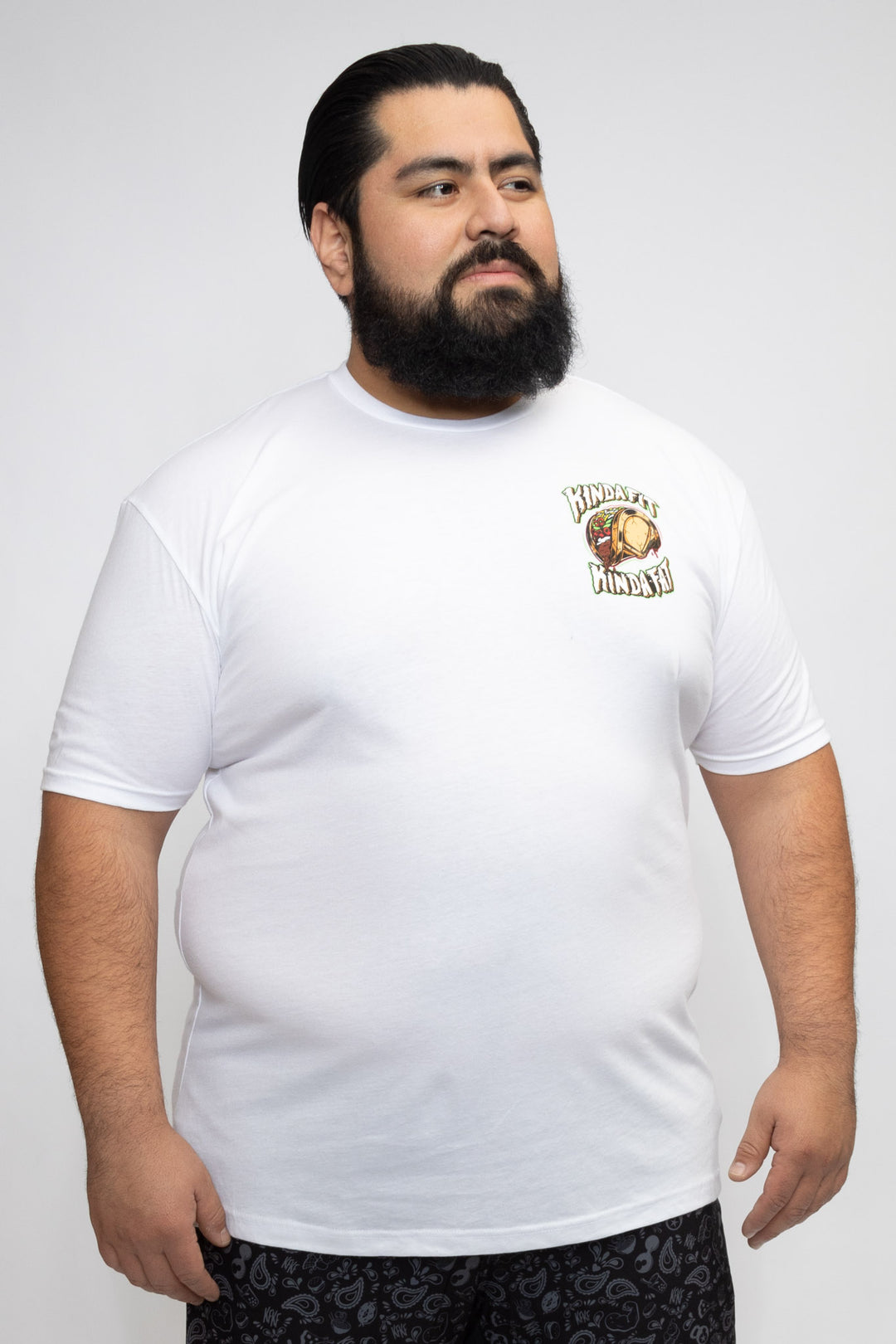 Kinda Fit Kinda Fat Taco Plate Tee (White)