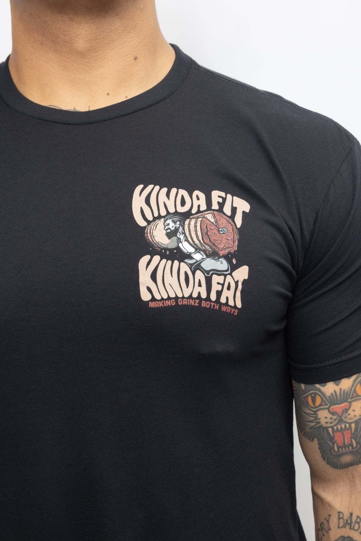 Kinda Fit Kinda Fat Choco Squat Tee (Black)