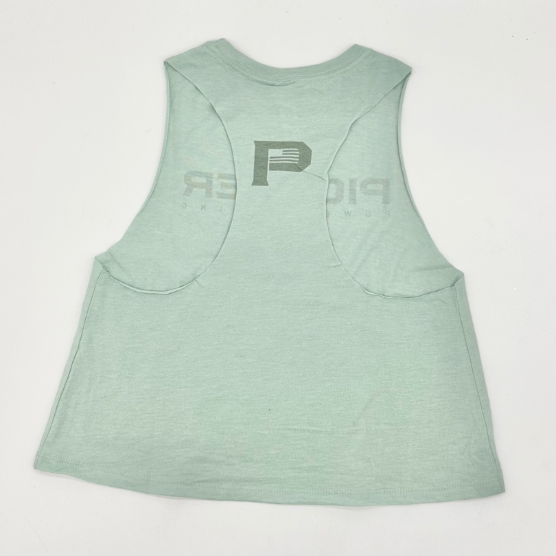 Pioneer Women's Dusty Blue Crop Tank
