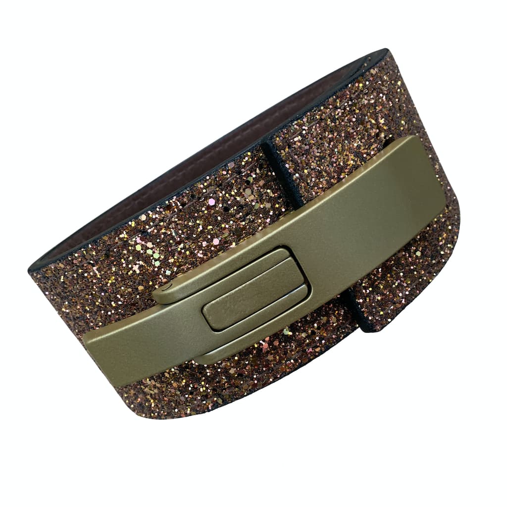 Pioneer Fitness Powerlifting Lever Belt – 10mm thick – 3"/4" wide (Sparkle) - 9 for 9