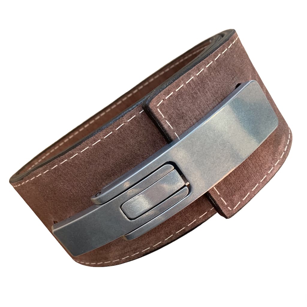 Pioneer Fitness Powerlifting Lever Belt – 13mm thick – 4" wide (Single Colour Suede) - 9 for 9