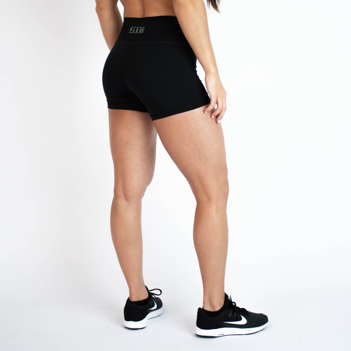FLEO Black Shorts (Power Mid High)