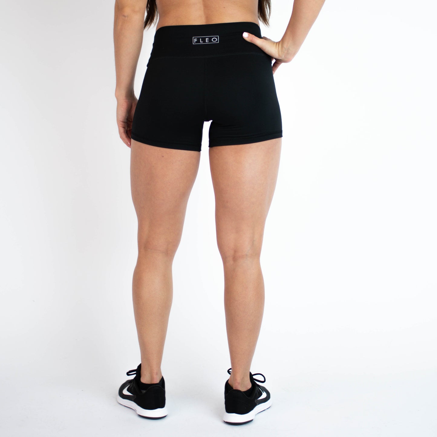FLEO Black Shorts (Power Mid High)