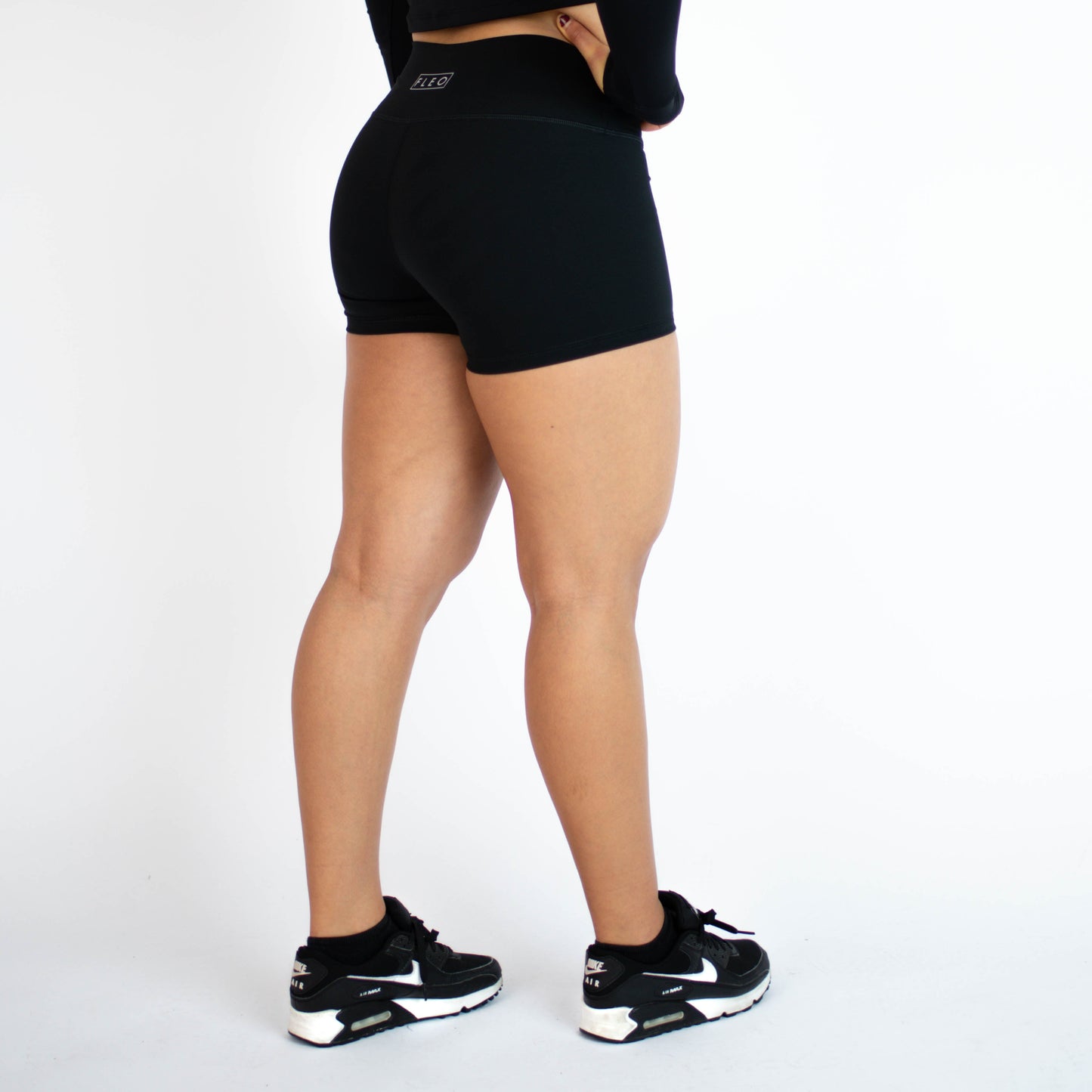 FLEO Black Shorts (Power Mid High)