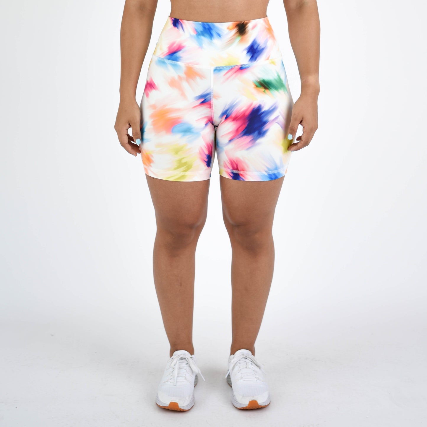 FLEO Biker Shorts - Brush Stroke