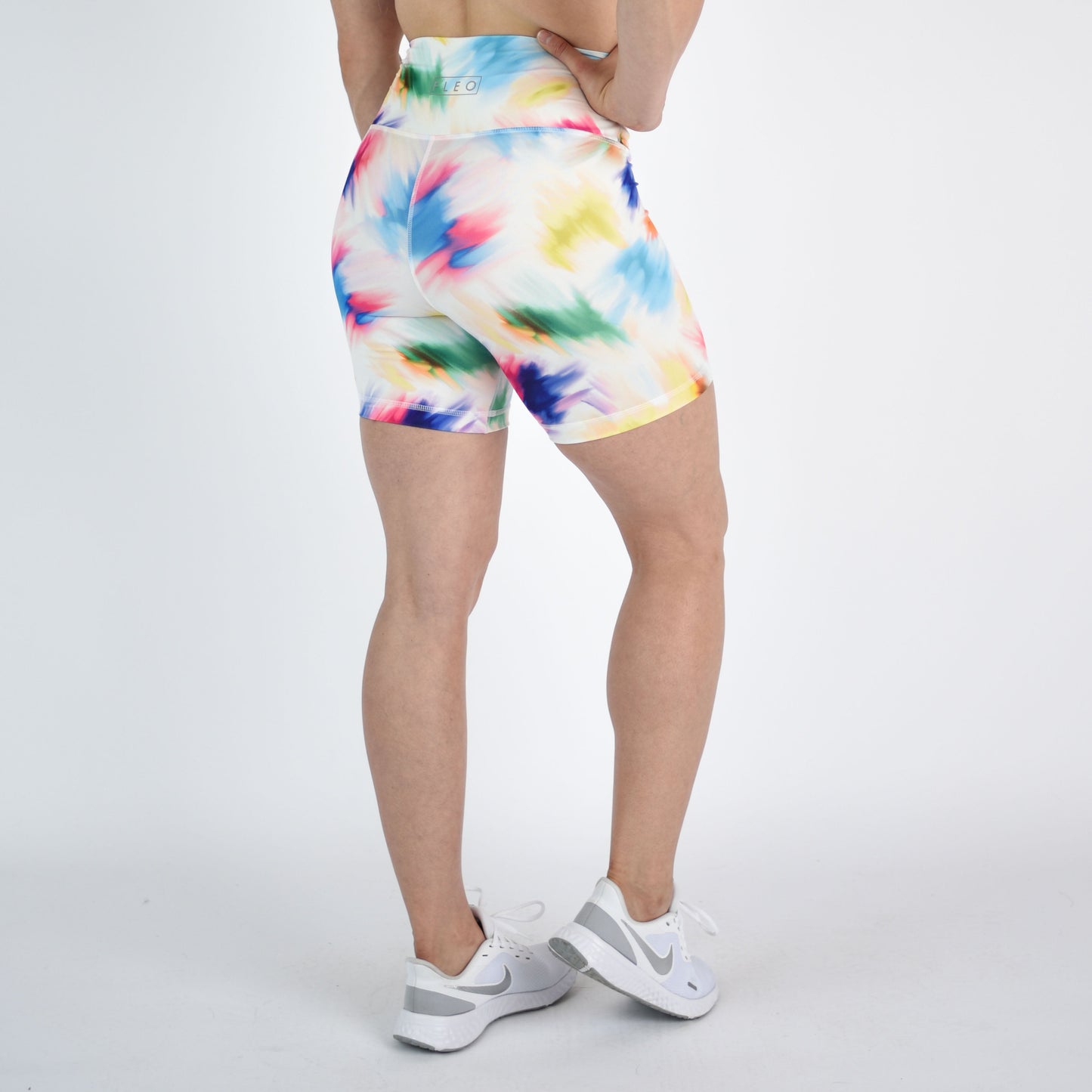 FLEO Biker Shorts - Brush Stroke