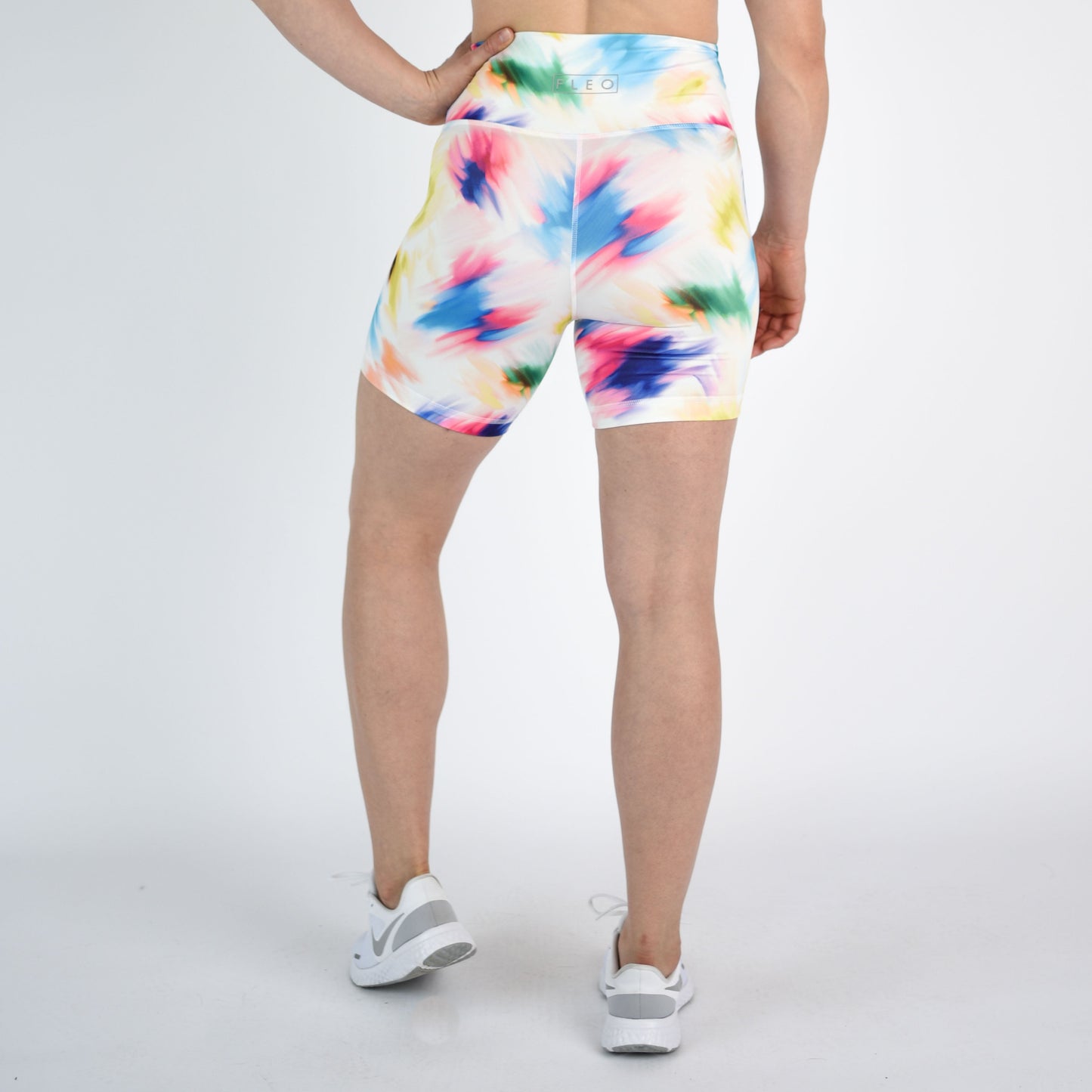 FLEO Biker Shorts - Brush Stroke