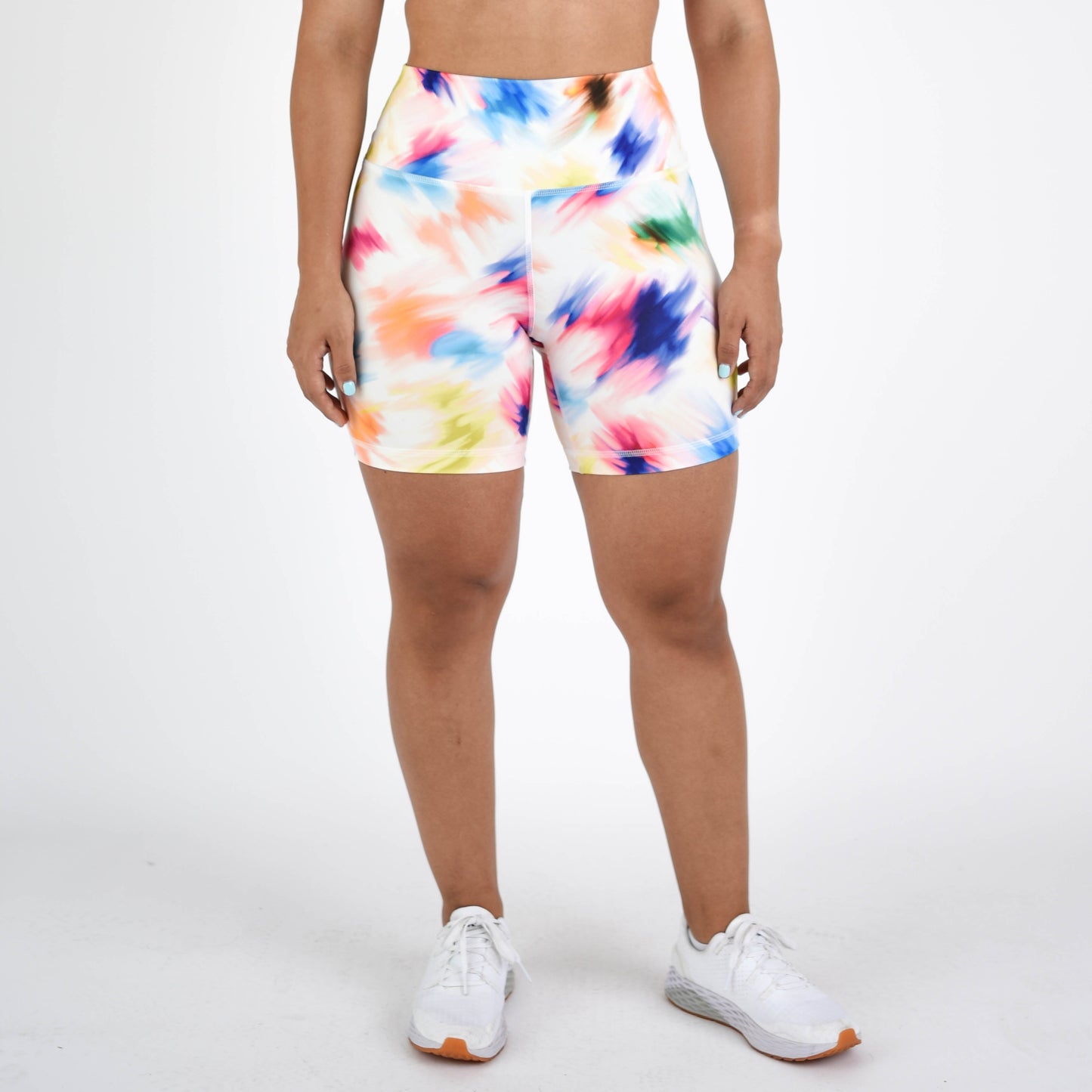 FLEO Biker Shorts - Brush Stroke