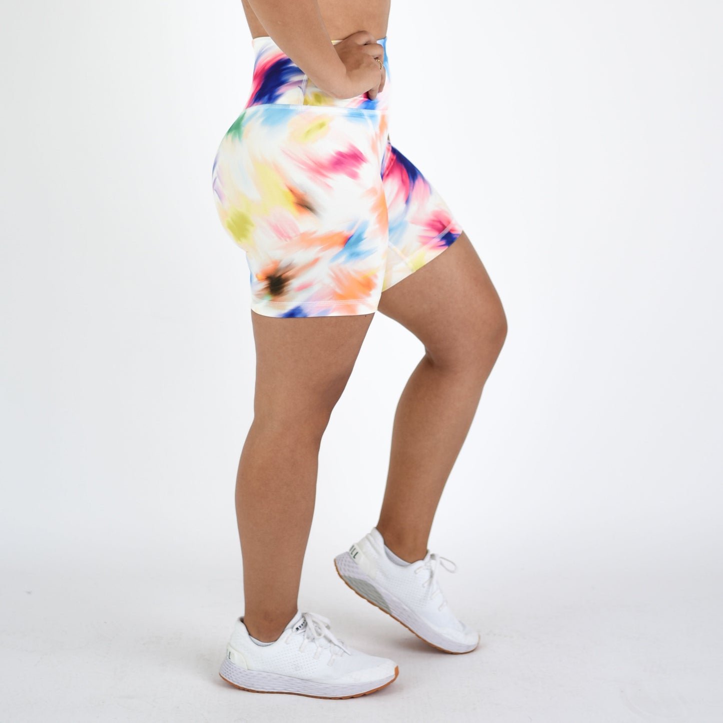 FLEO Biker Shorts - Brush Stroke